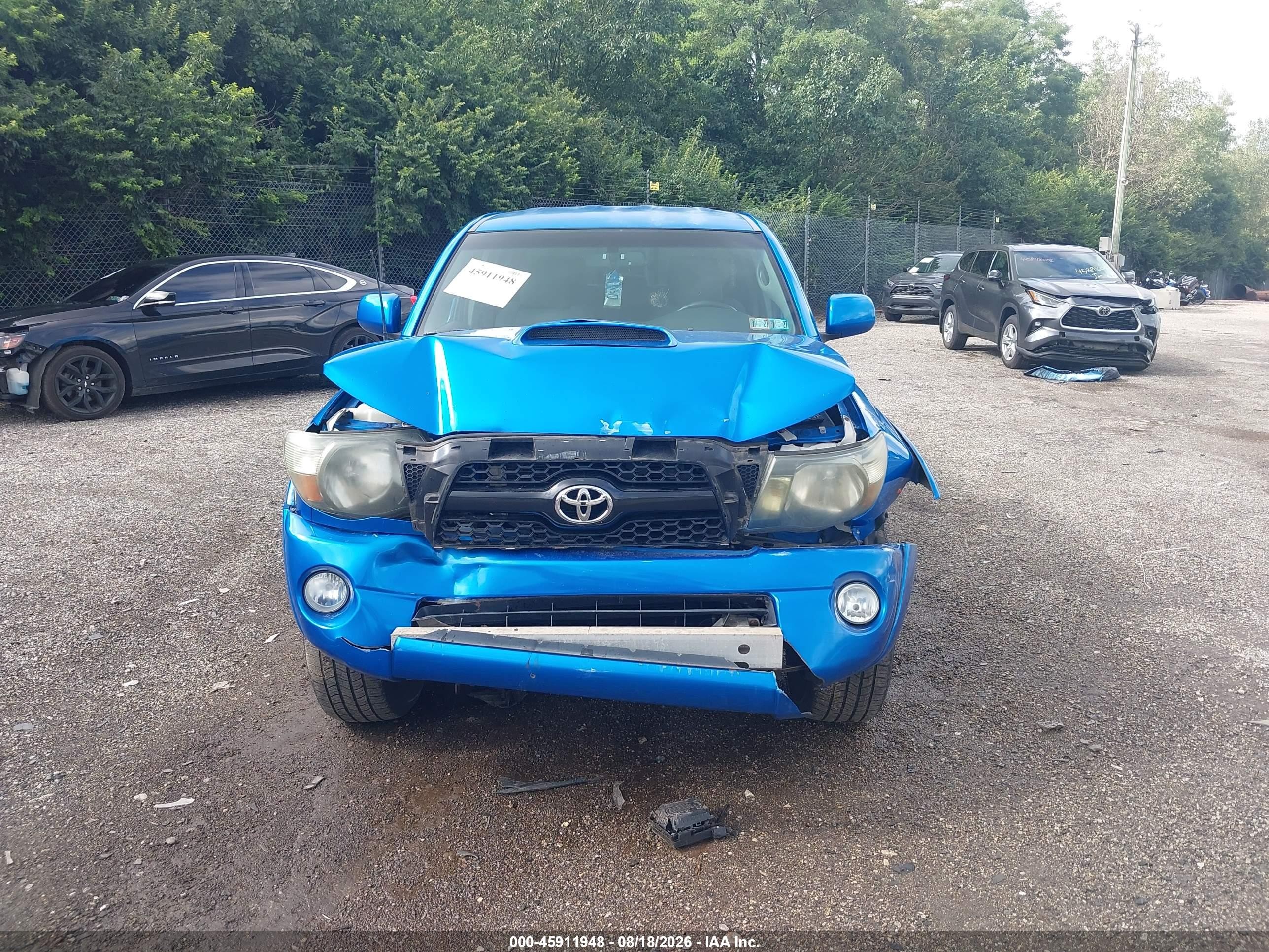 2011 Toyota Tacoma Base V6 Blue vin: 3TMMU4FN8BM026460