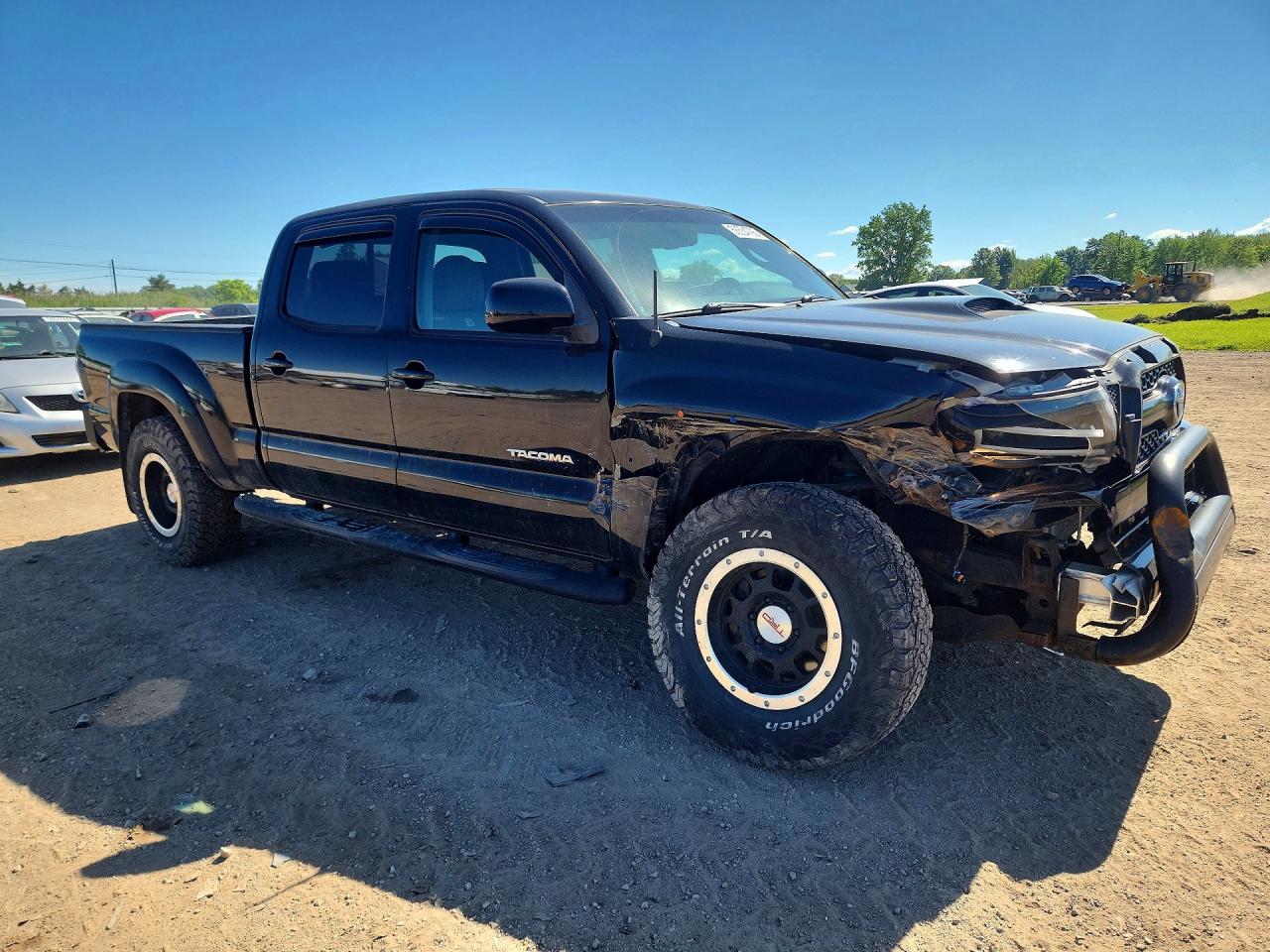 2011 Toyota Tacoma Double Cab Long Bed Black vin: 3TMMU4FN8BM031125
