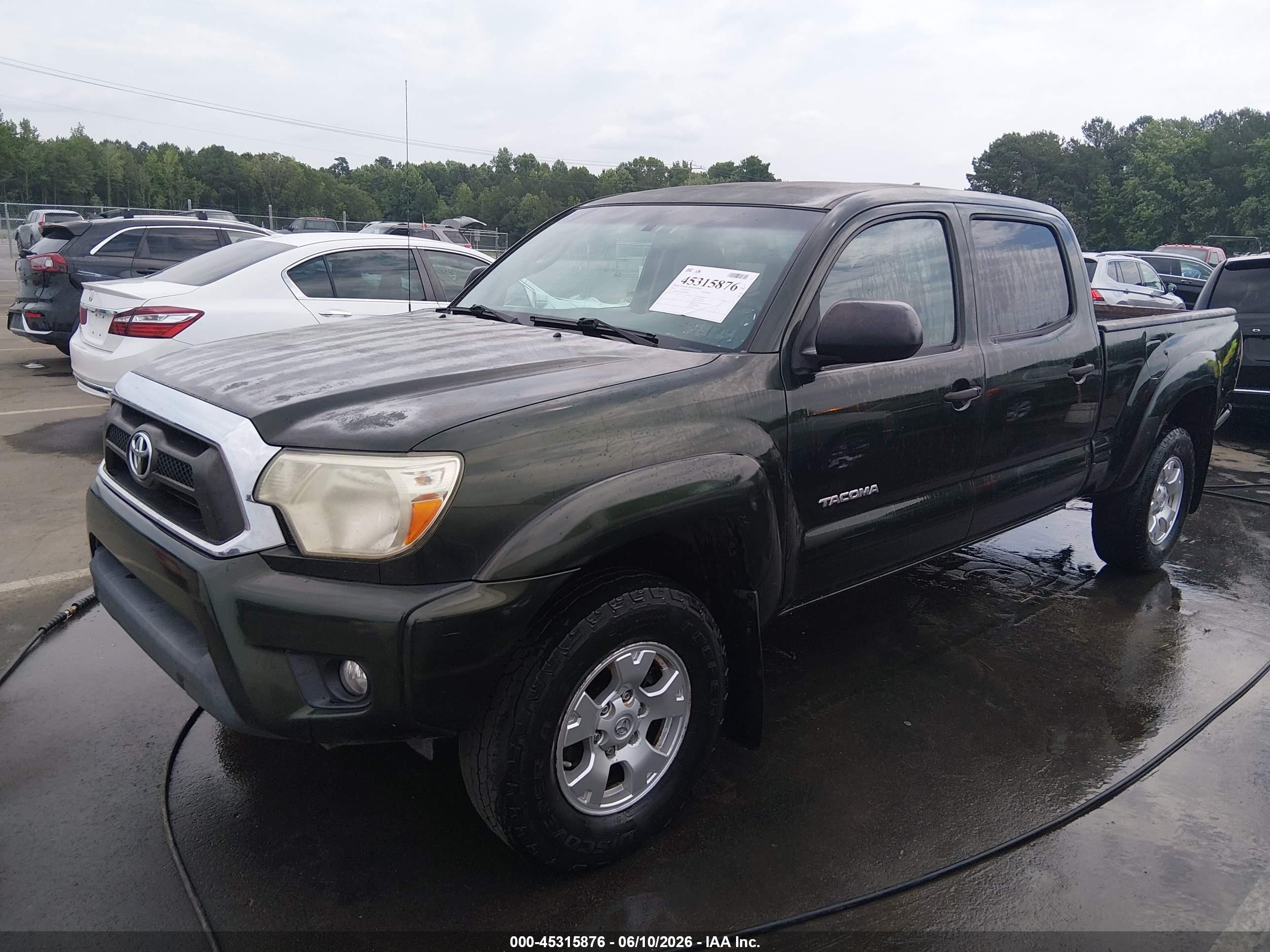 2014 Toyota Tacoma Base V6 Green vin: 3TMMU4FN8EM068924