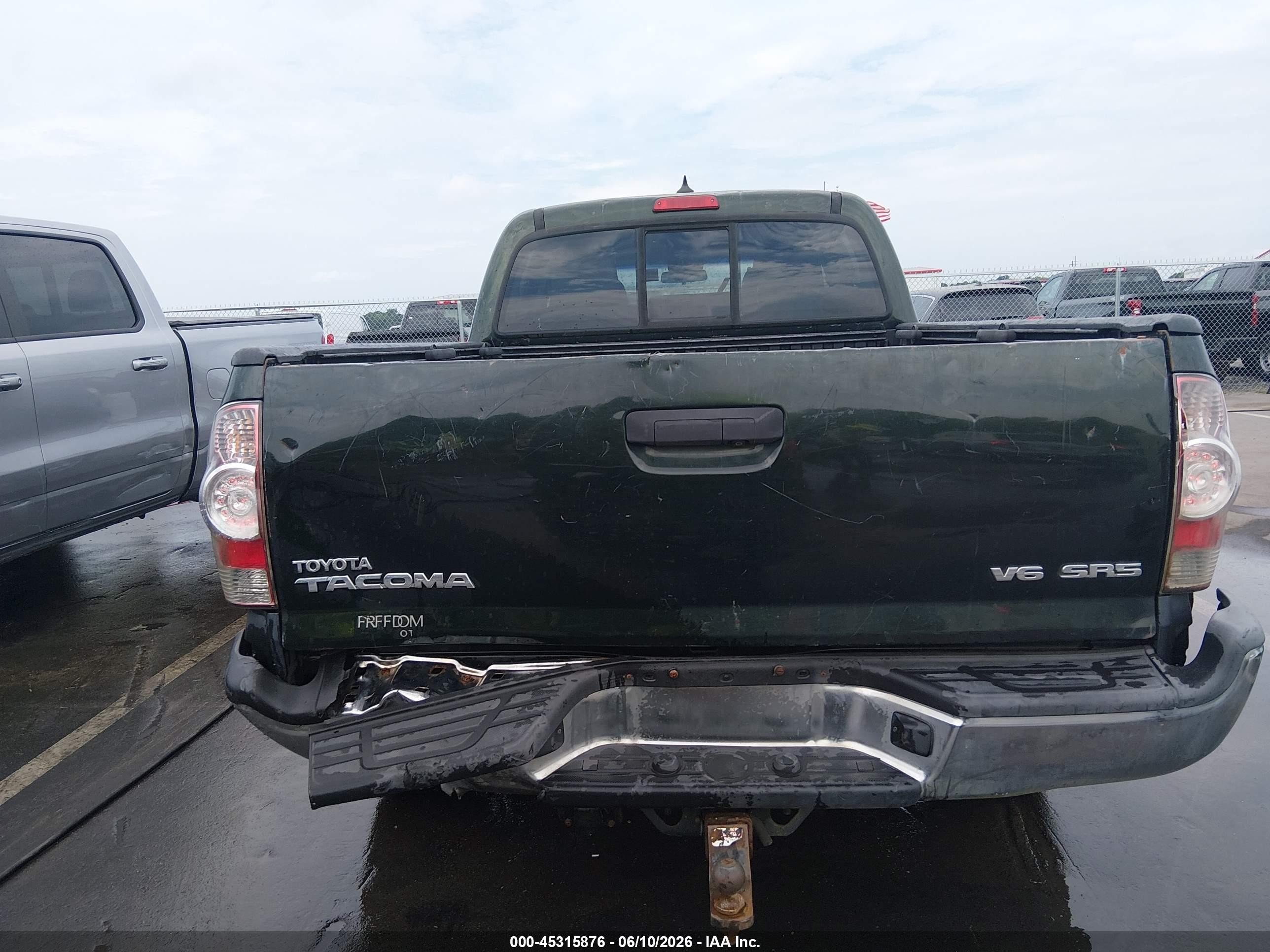 2014 Toyota Tacoma Base V6 Green vin: 3TMMU4FN8EM068924