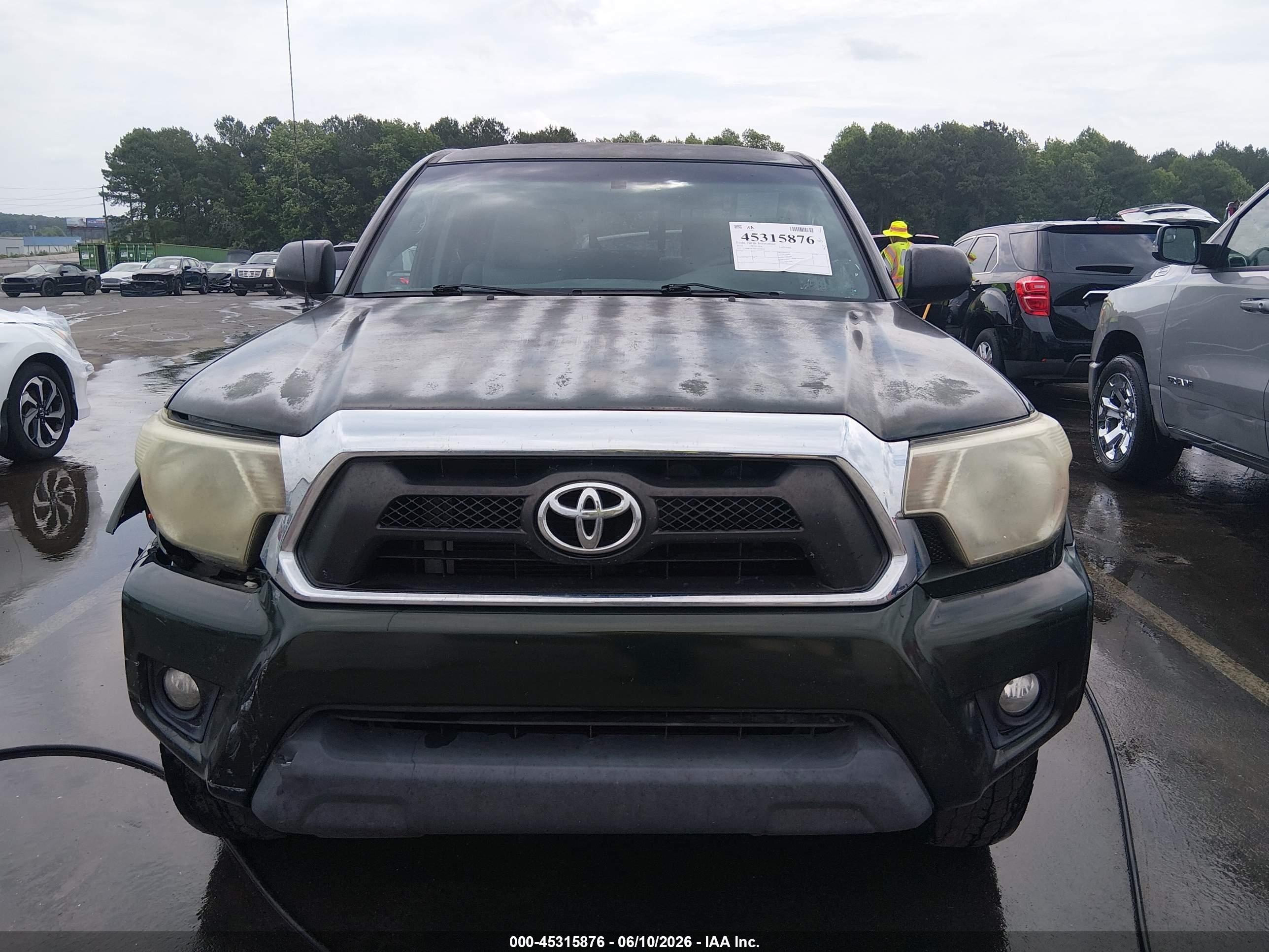 2014 Toyota Tacoma Base V6 Green vin: 3TMMU4FN8EM068924