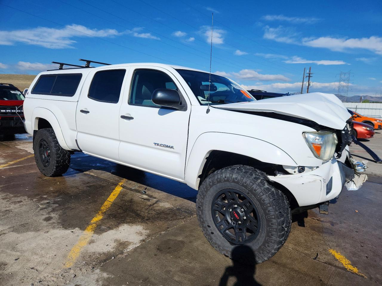 2012 Toyota Tacoma Double Cab Long Bed White vin: 3TMMU4FN9CM041292