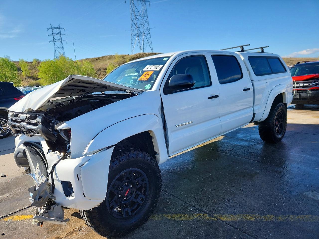 2012 Toyota Tacoma Double Cab Long Bed White vin: 3TMMU4FN9CM041292