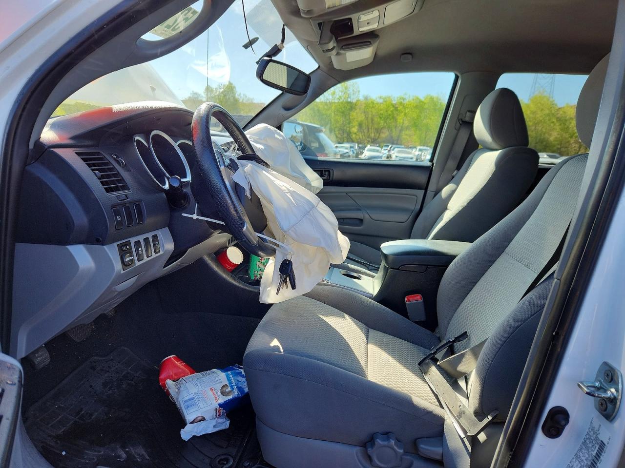 2012 Toyota Tacoma Double Cab Long Bed White vin: 3TMMU4FN9CM041292
