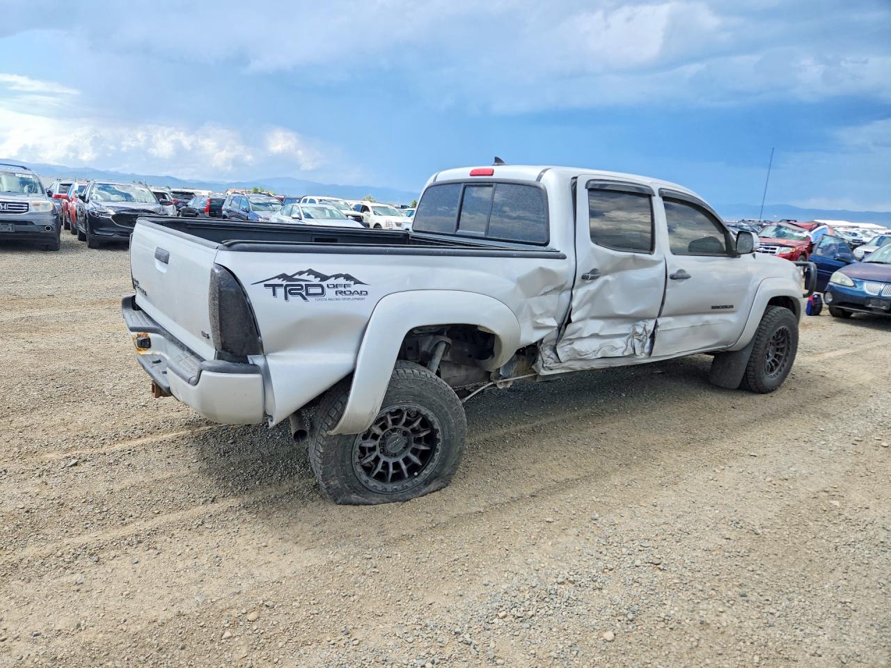2012 Toyota Tacoma Double Cab Long Bed Silver vin: 3TMMU4FN9CM041308