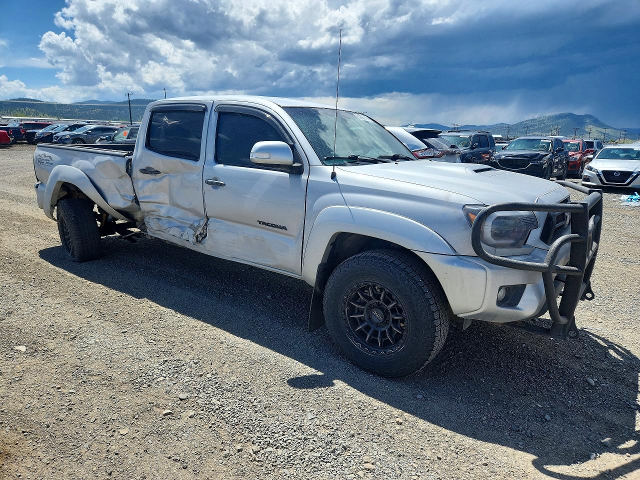 2012 Toyota Tacoma Double Cab Long Bed Silver vin: 3TMMU4FN9CM041308