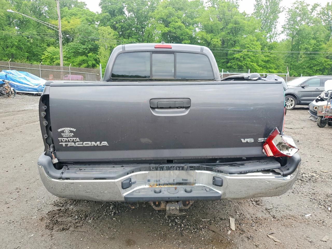 2012 Toyota Tacoma Double Cab Long Bed Gray vin: 3TMMU4FN9CM048761