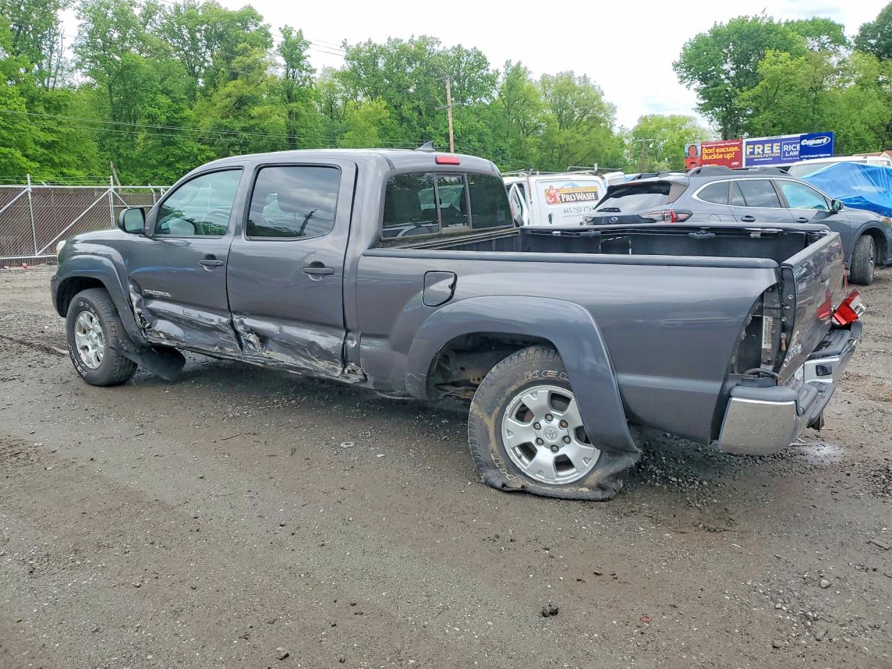 2012 Toyota Tacoma Double Cab Long Bed Gray vin: 3TMMU4FN9CM048761