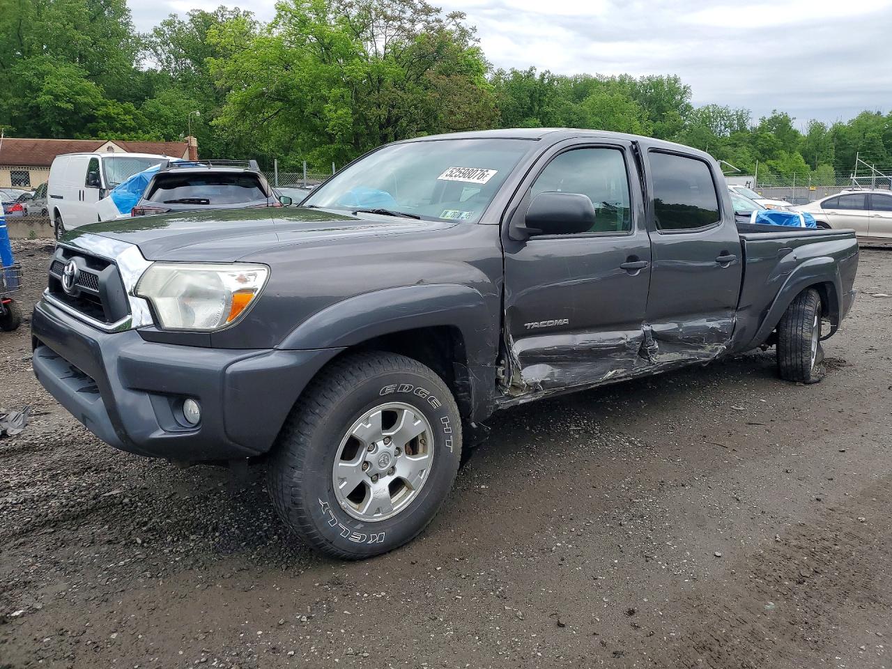 2012 Toyota Tacoma Double Cab Long Bed Gray vin: 3TMMU4FN9CM048761