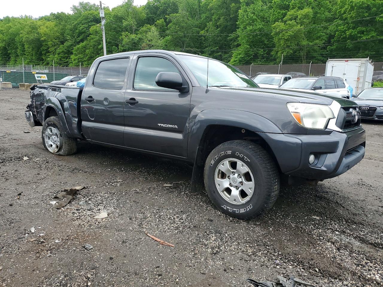 2012 Toyota Tacoma Double Cab Long Bed Gray vin: 3TMMU4FN9CM048761