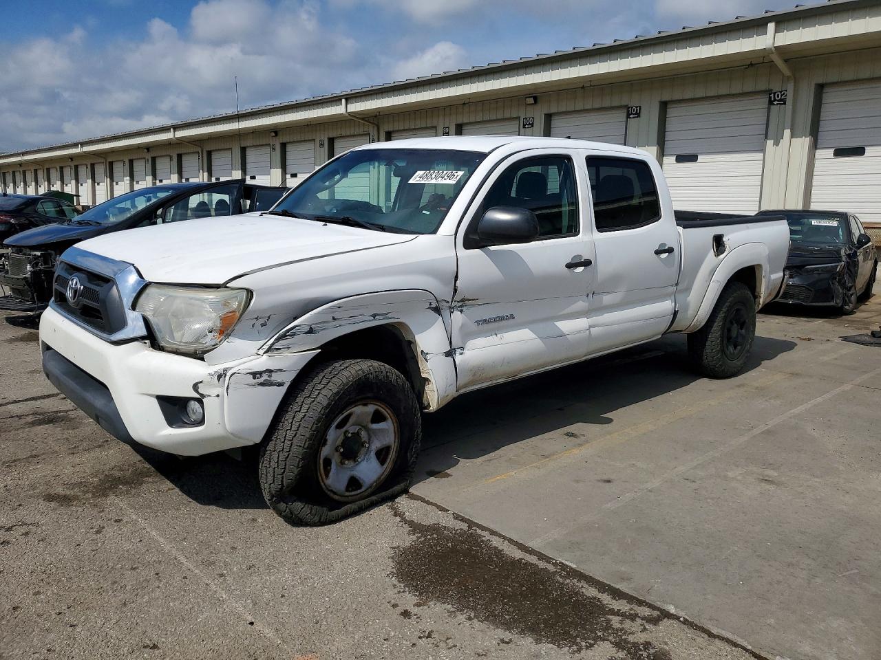 2014 Toyota Tacoma V6 White vin: 3TMMU4FN9EM070603