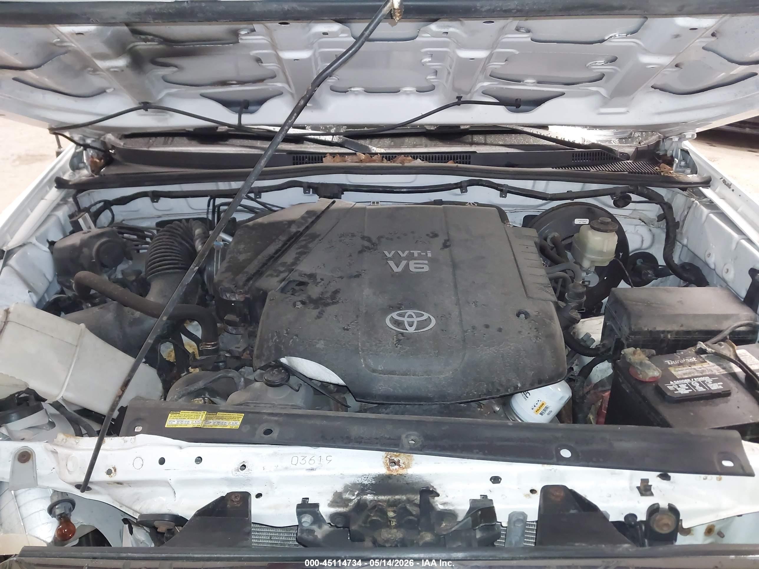 2015 Toyota Tacoma Base V6 White vin: 3TMMU4FN9FM074085