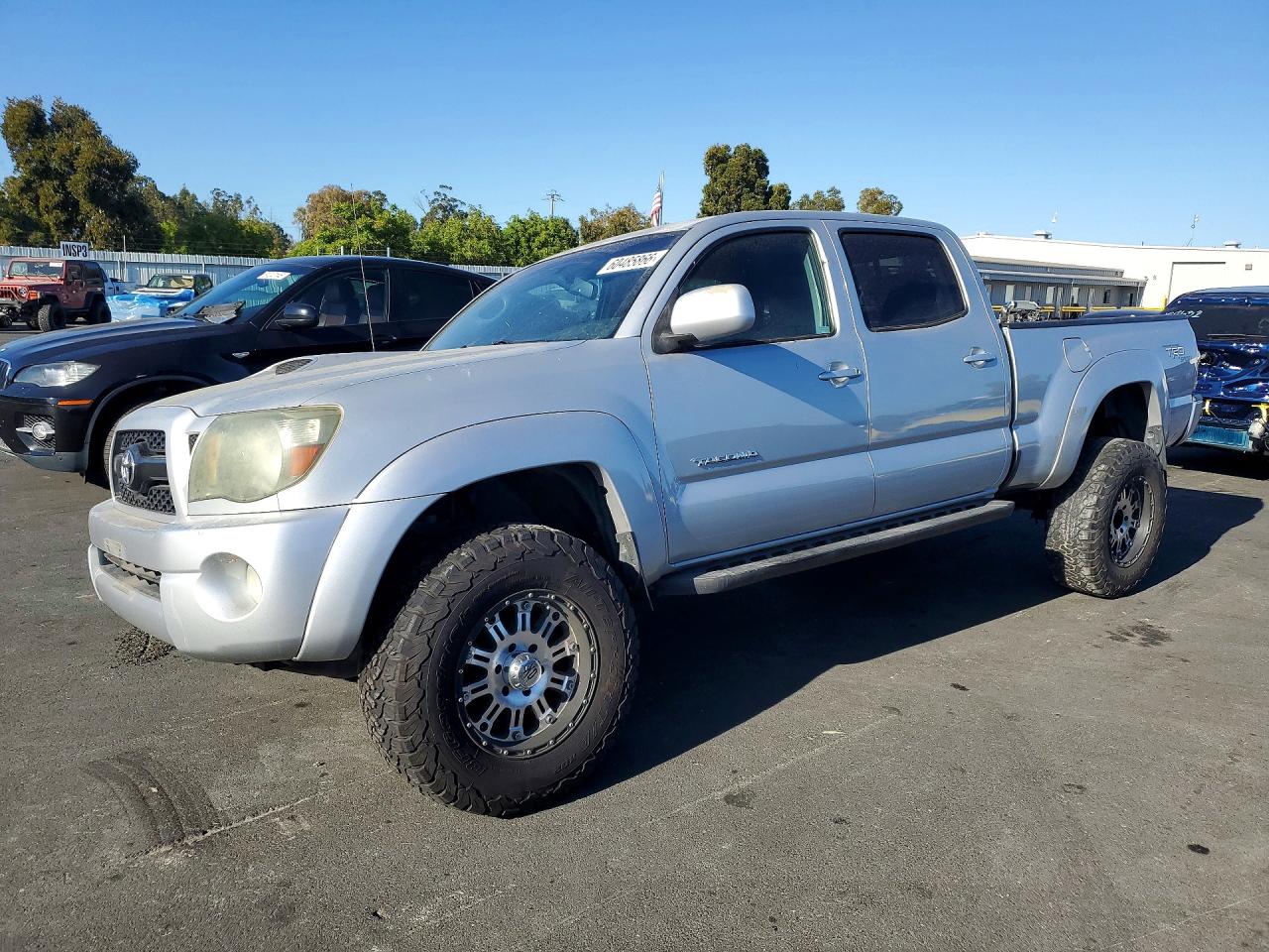 2011 Toyota Tacoma Double Cab Long Bed Серебряный vin: 3TMMU4FNXBM030218