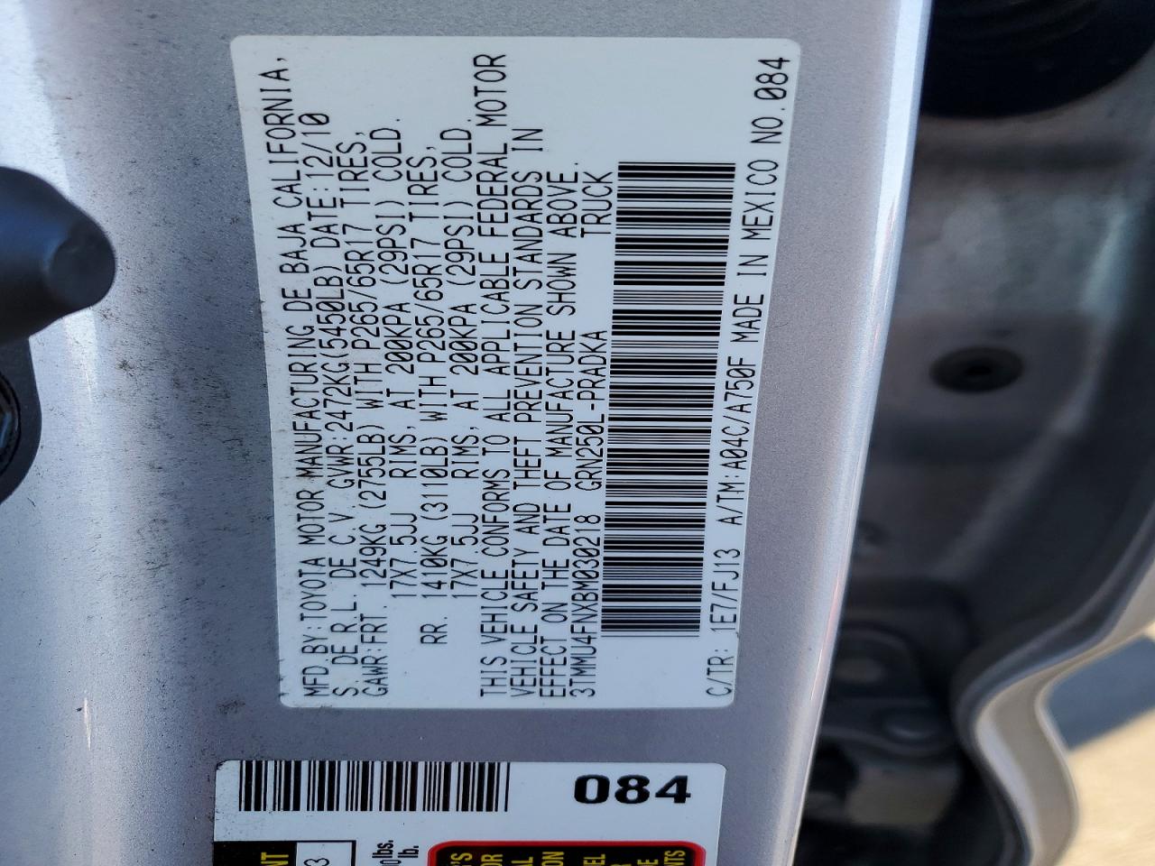 2011 Toyota Tacoma Double Cab Long Bed Серебряный vin: 3TMMU4FNXBM030218