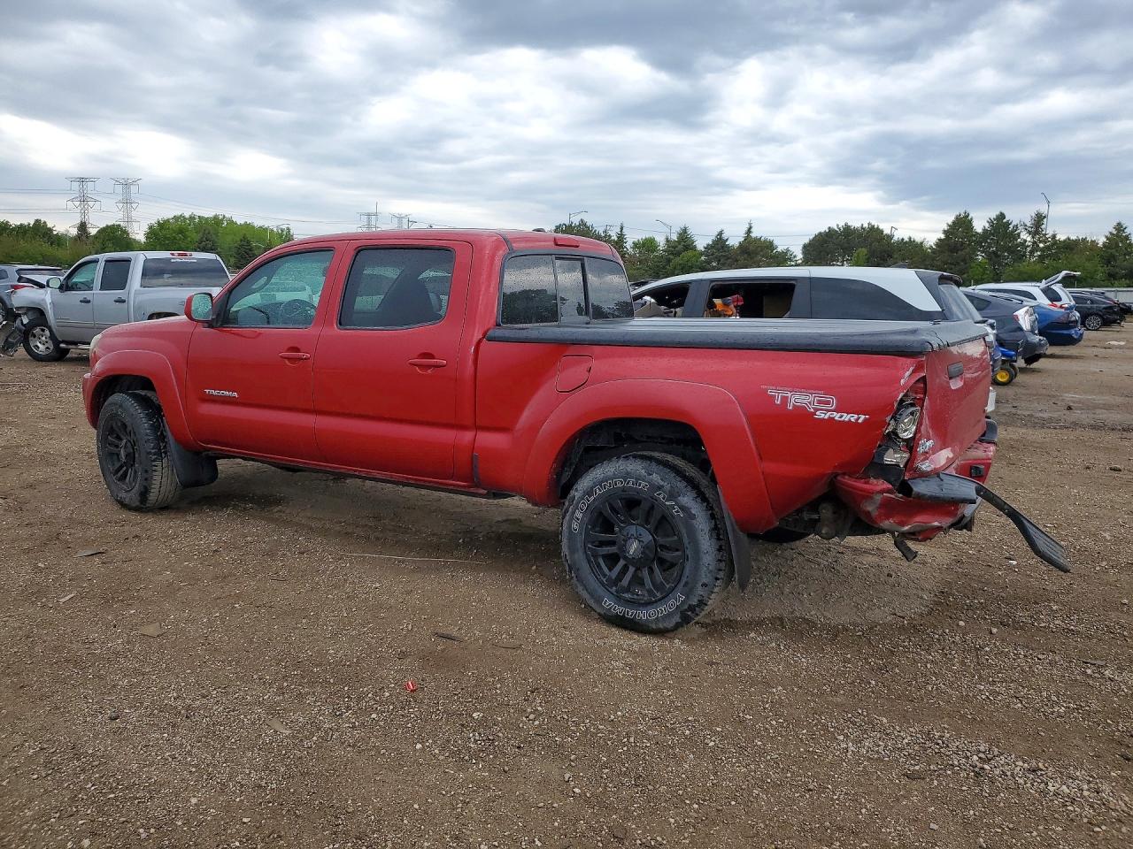 2011 Toyota Tacoma Double Cab Long Bed Red vin: 3TMMU4FNXBM034012