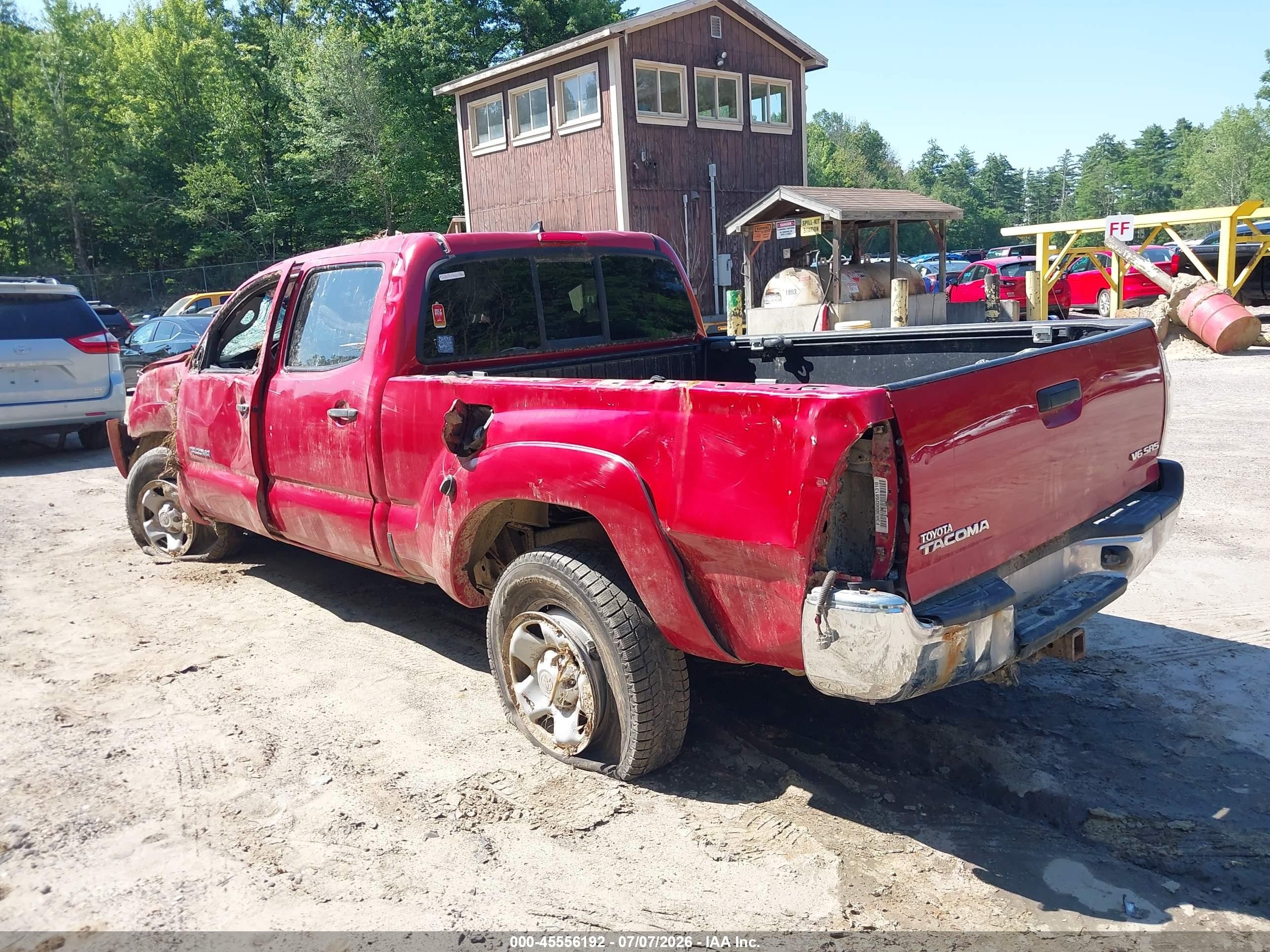 2014 Toyota Tacoma Base V6 Red vin: 3TMMU4FNXEM068679