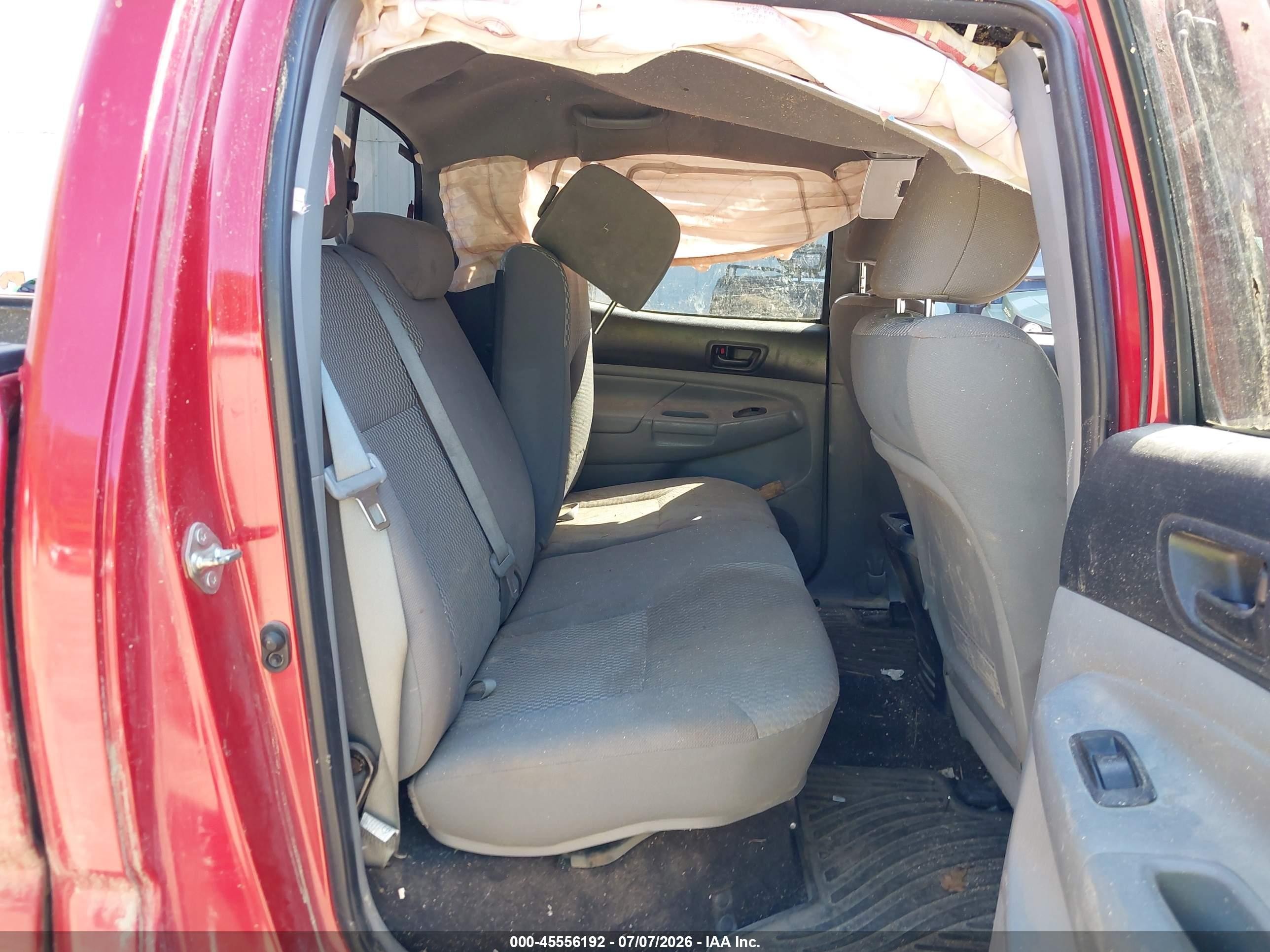 2014 Toyota Tacoma Base V6 Red vin: 3TMMU4FNXEM068679