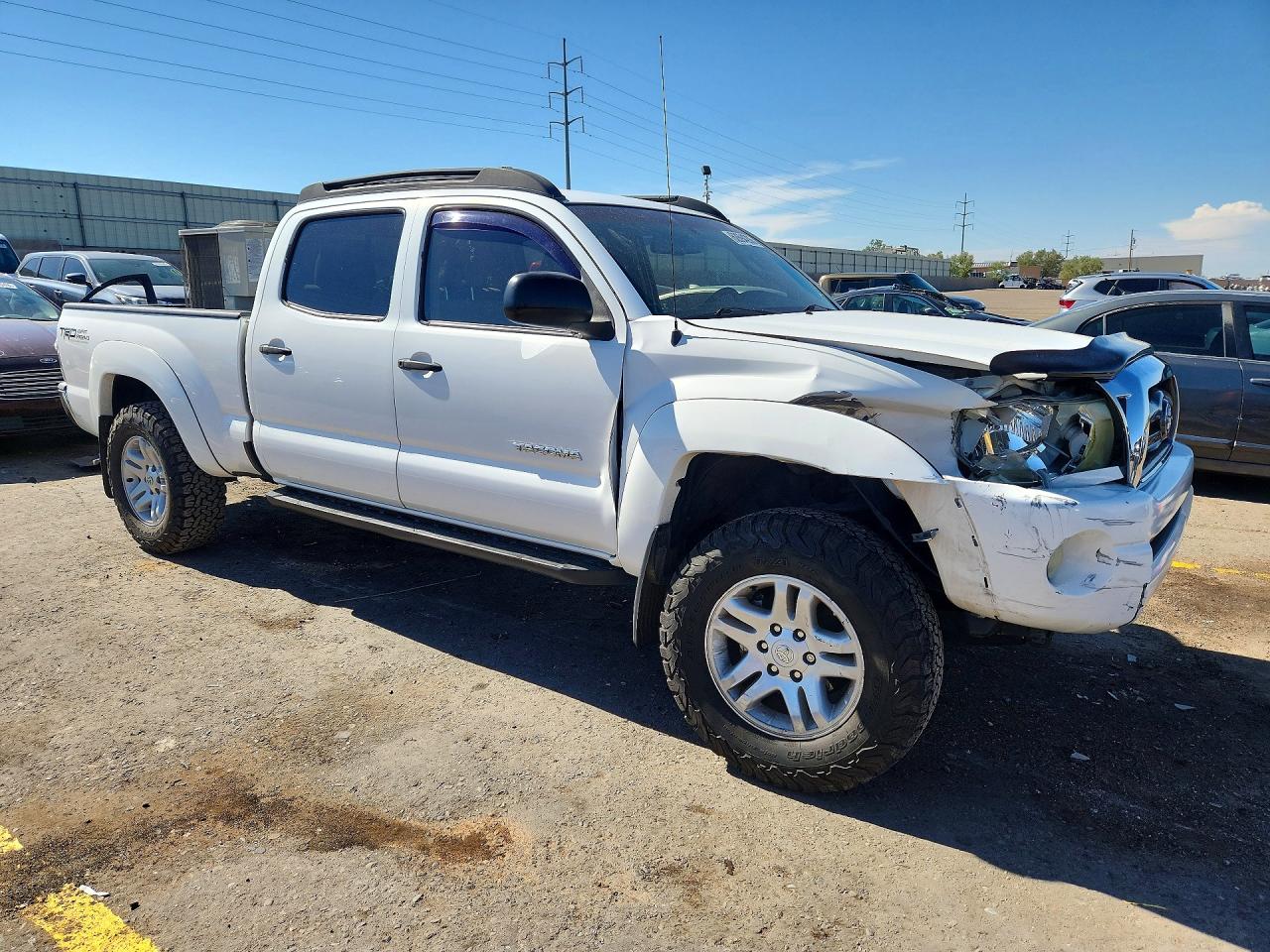 2009 Toyota Tacoma Double Cab Long Bed White vin: 3TMMU52N19M015046