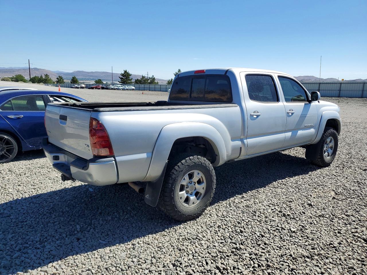 2008 Toyota Tacoma Double Cab Long Bed Silver vin: 3TMMU52N58M005652