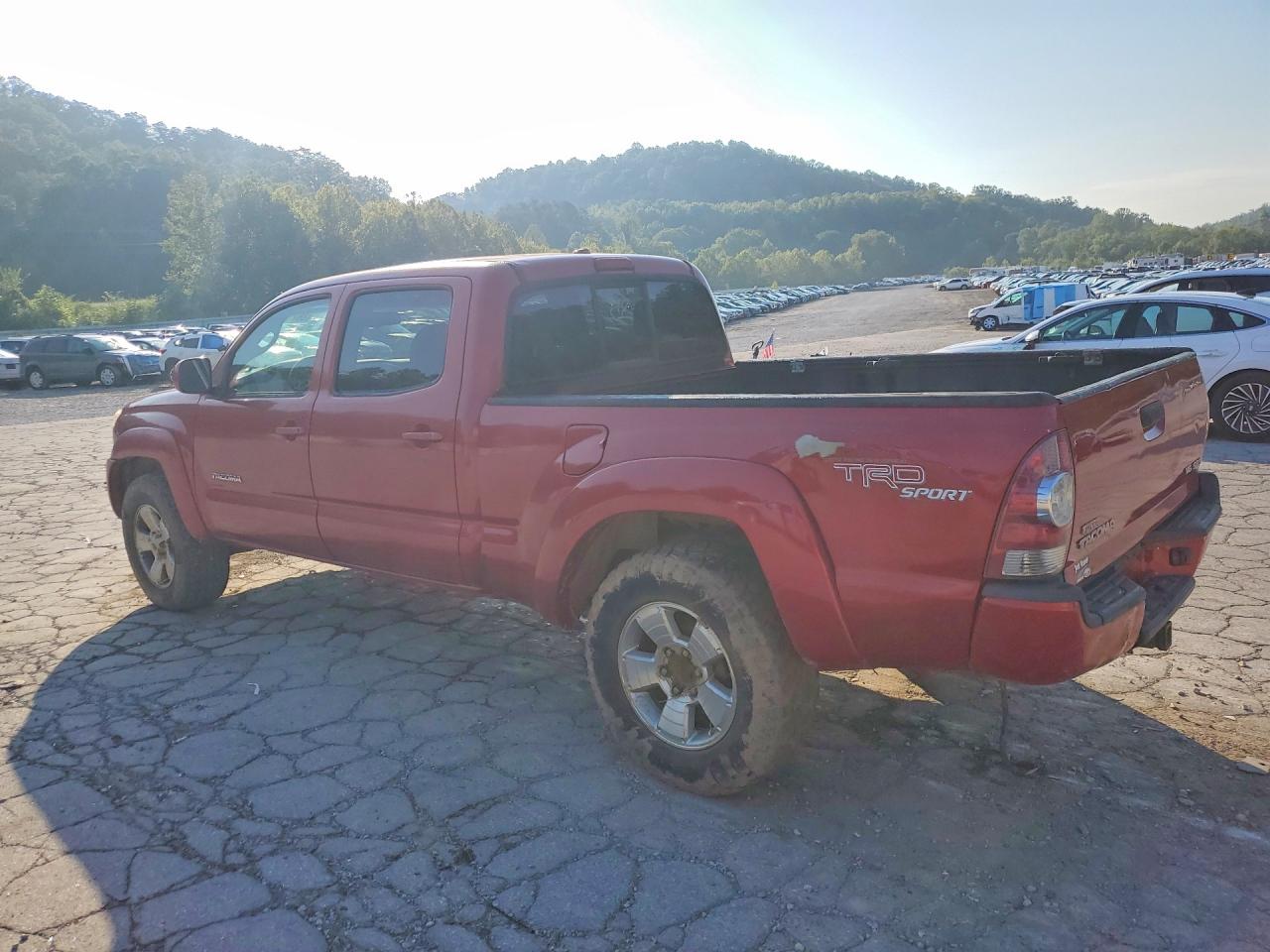 2009 Toyota Tacoma Double Cab Long Bed Red vin: 3TMMU52N69M011722