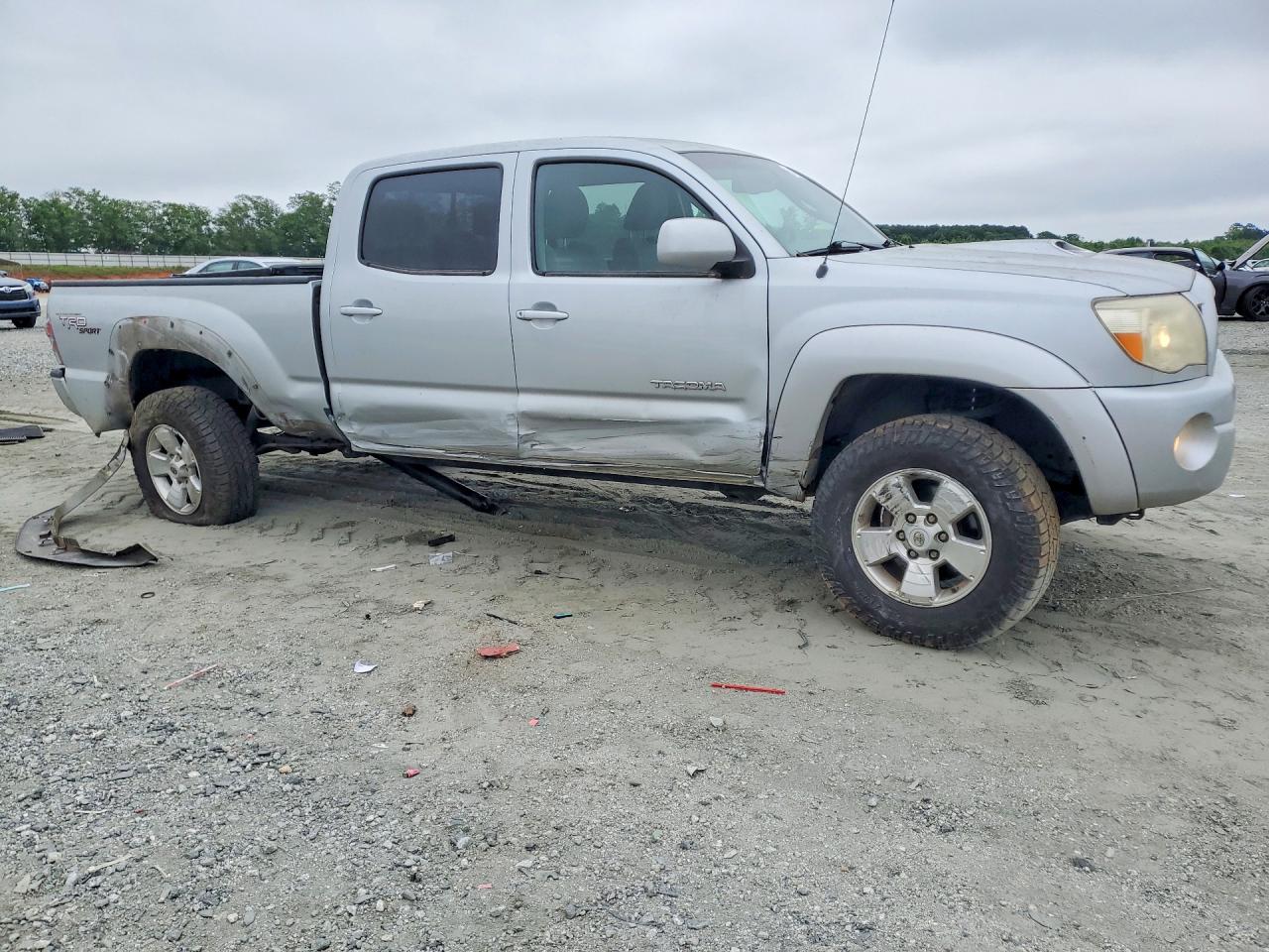 2009 Toyota Tacoma Double Cab Long Bed Silver vin: 3TMMU52N79M008313