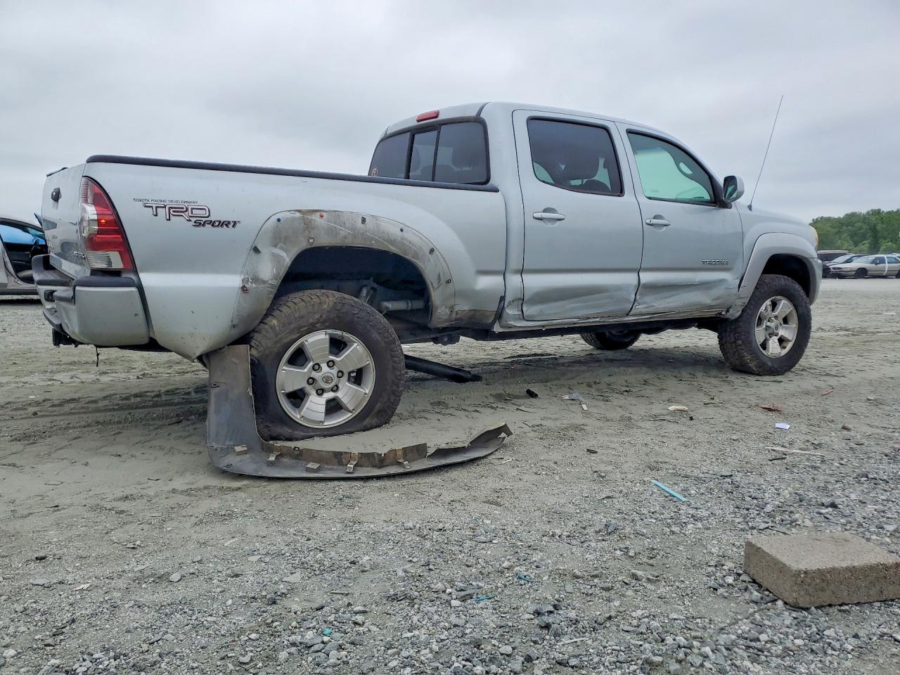 2009 Toyota Tacoma Double Cab Long Bed Silver vin: 3TMMU52N79M008313