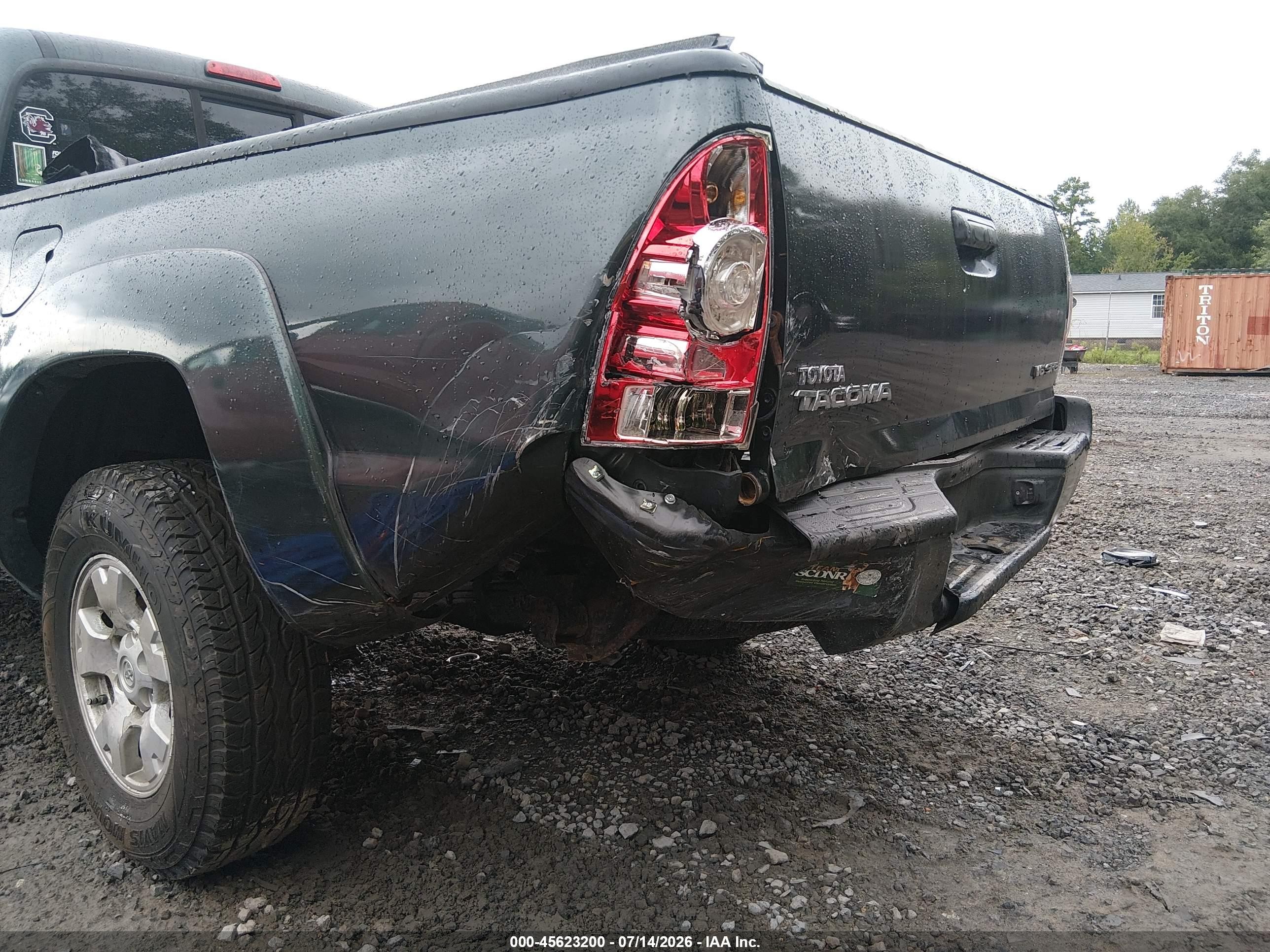 2009 Toyota Tacoma Base V6 Green vin: 3TMMU52N89M014749