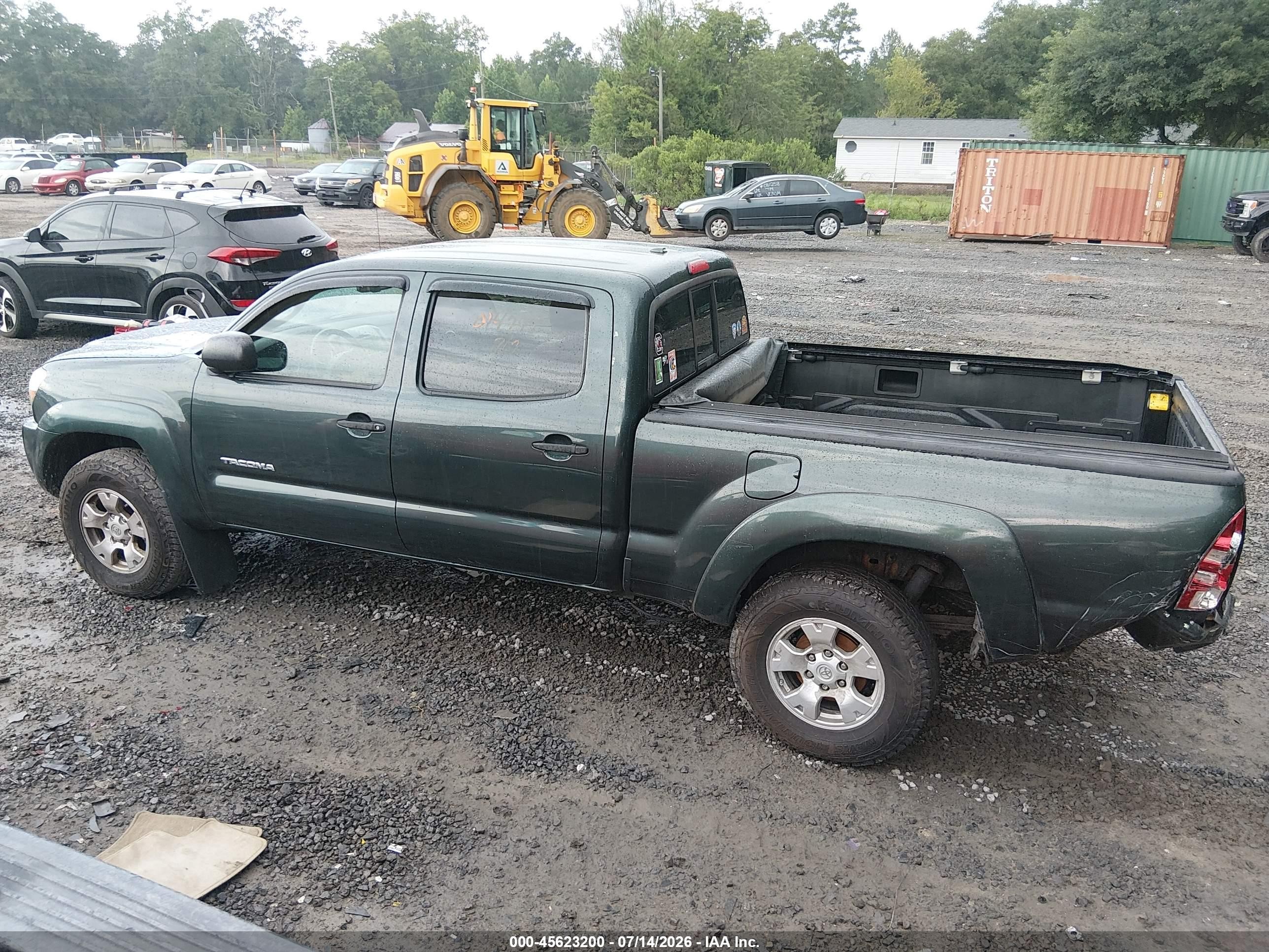 2009 Toyota Tacoma Base V6 Green vin: 3TMMU52N89M014749