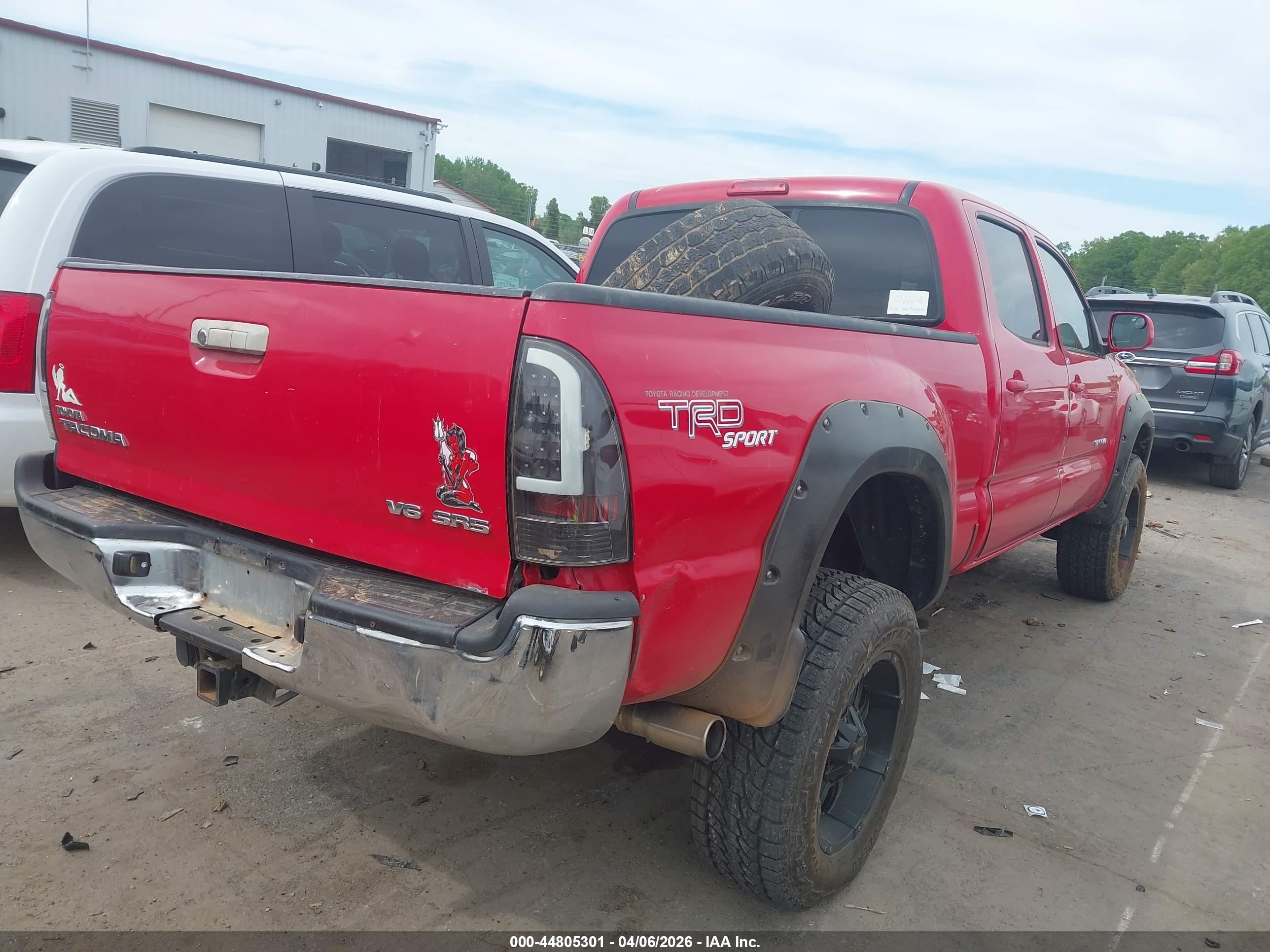 2007 Toyota Tacoma Base V6 Red vin: 3TMMU52N97M003742