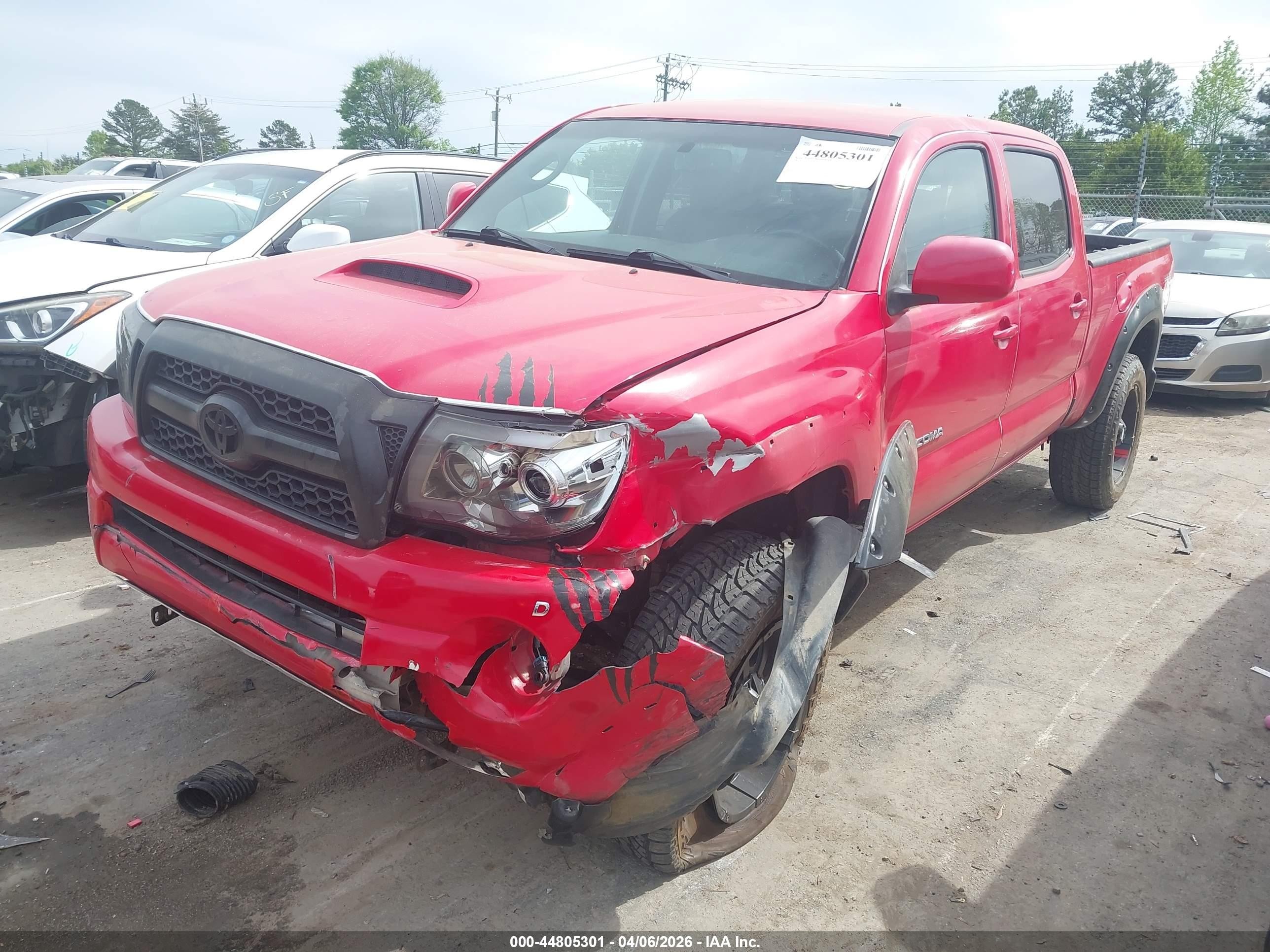 2007 Toyota Tacoma Base V6 Red vin: 3TMMU52N97M003742