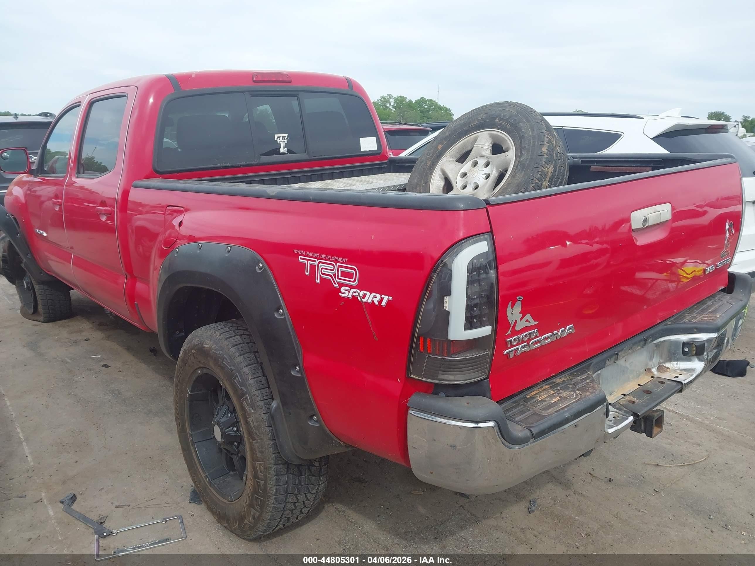 2007 Toyota Tacoma Base V6 Red vin: 3TMMU52N97M003742