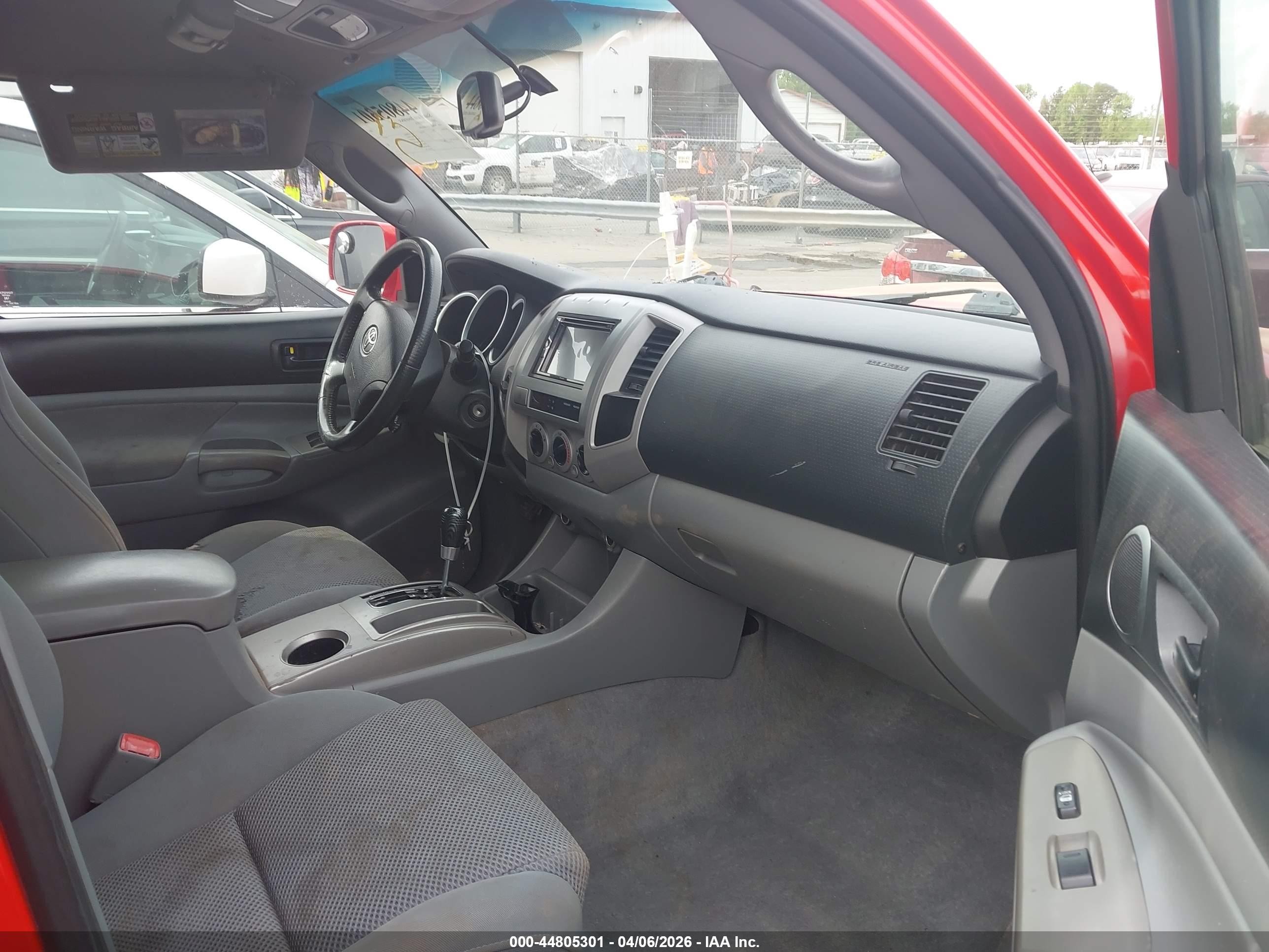 2007 Toyota Tacoma Base V6 Red vin: 3TMMU52N97M003742