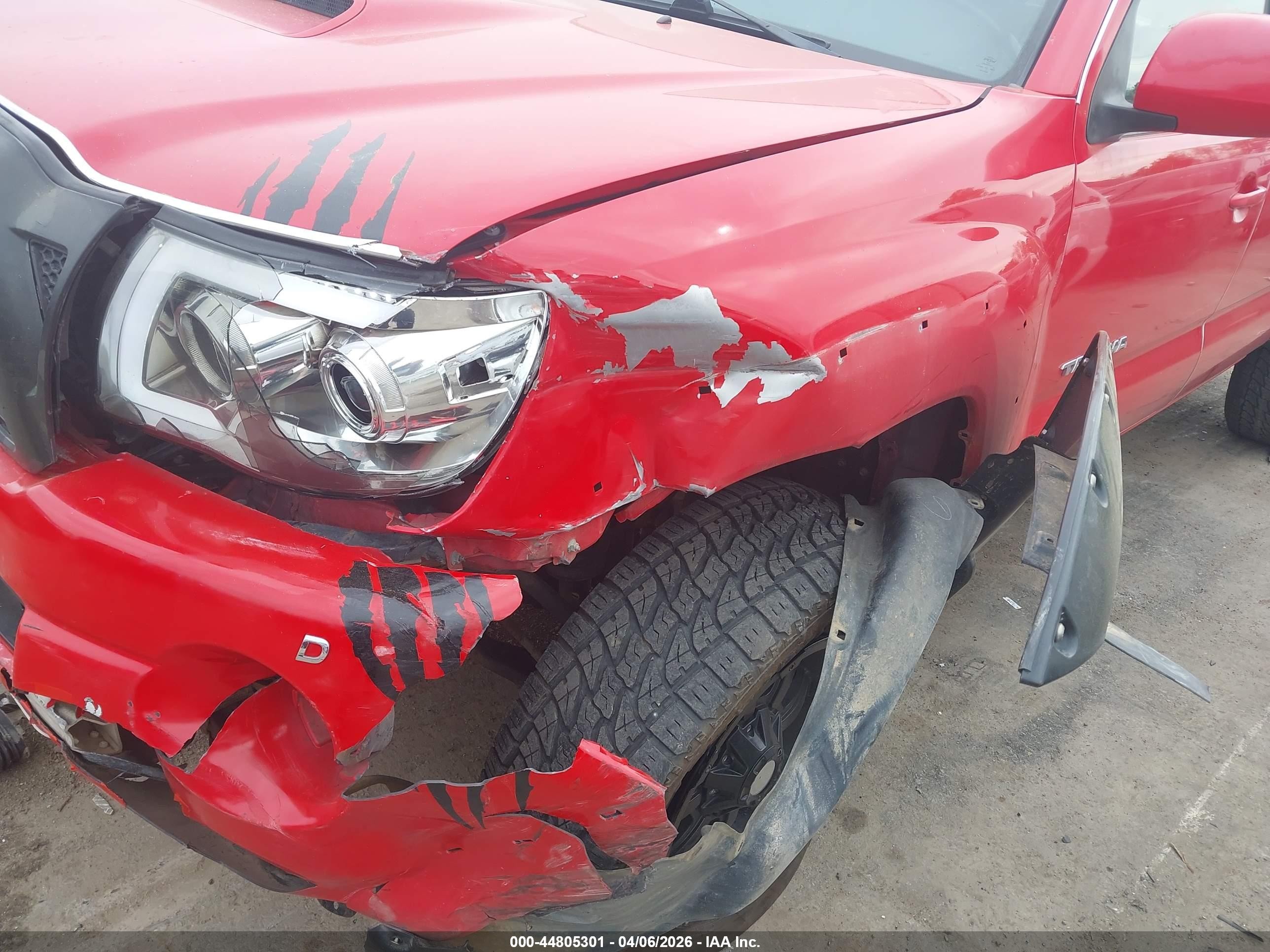2007 Toyota Tacoma Base V6 Red vin: 3TMMU52N97M003742