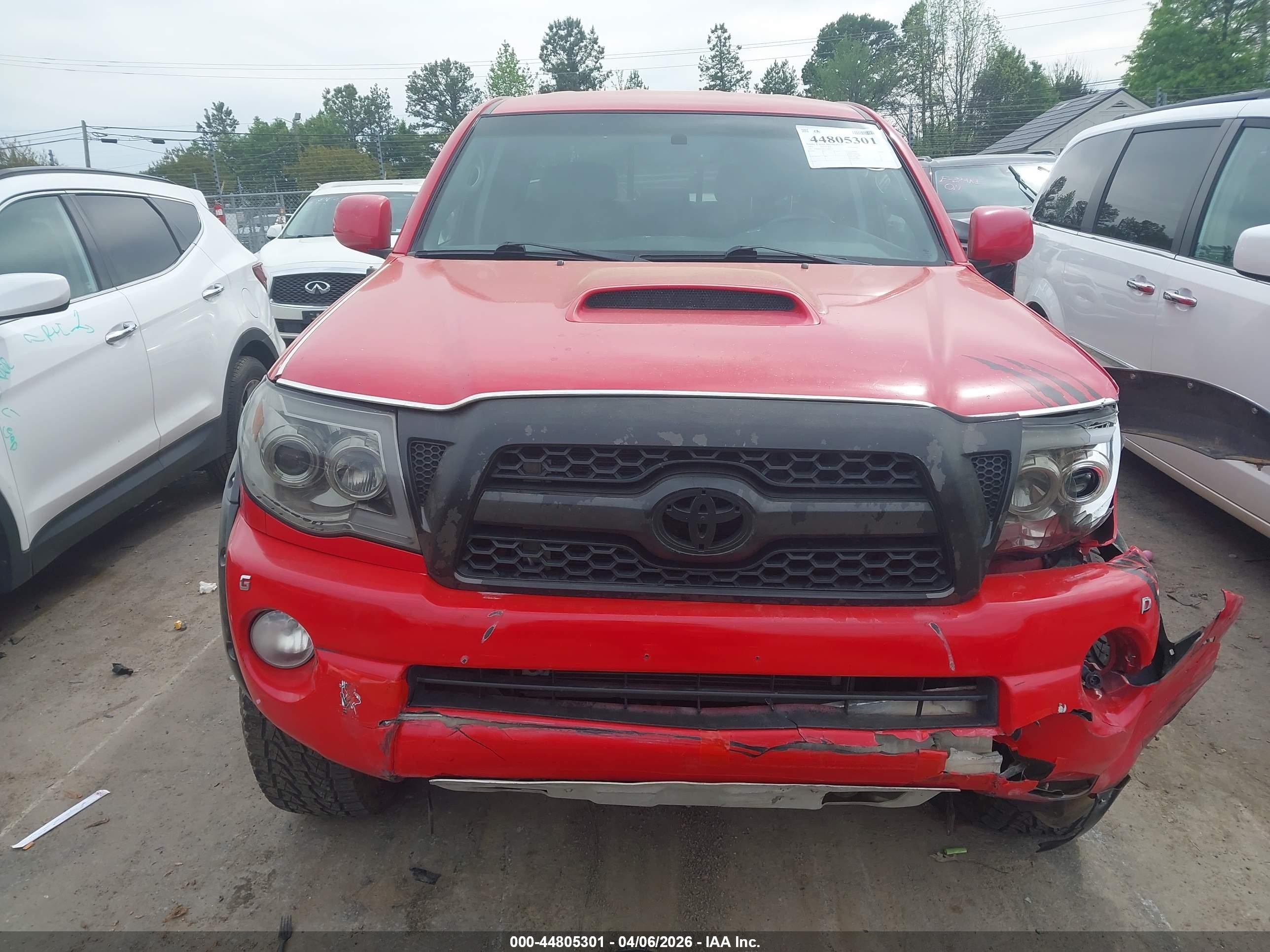 2007 Toyota Tacoma Base V6 Red vin: 3TMMU52N97M003742