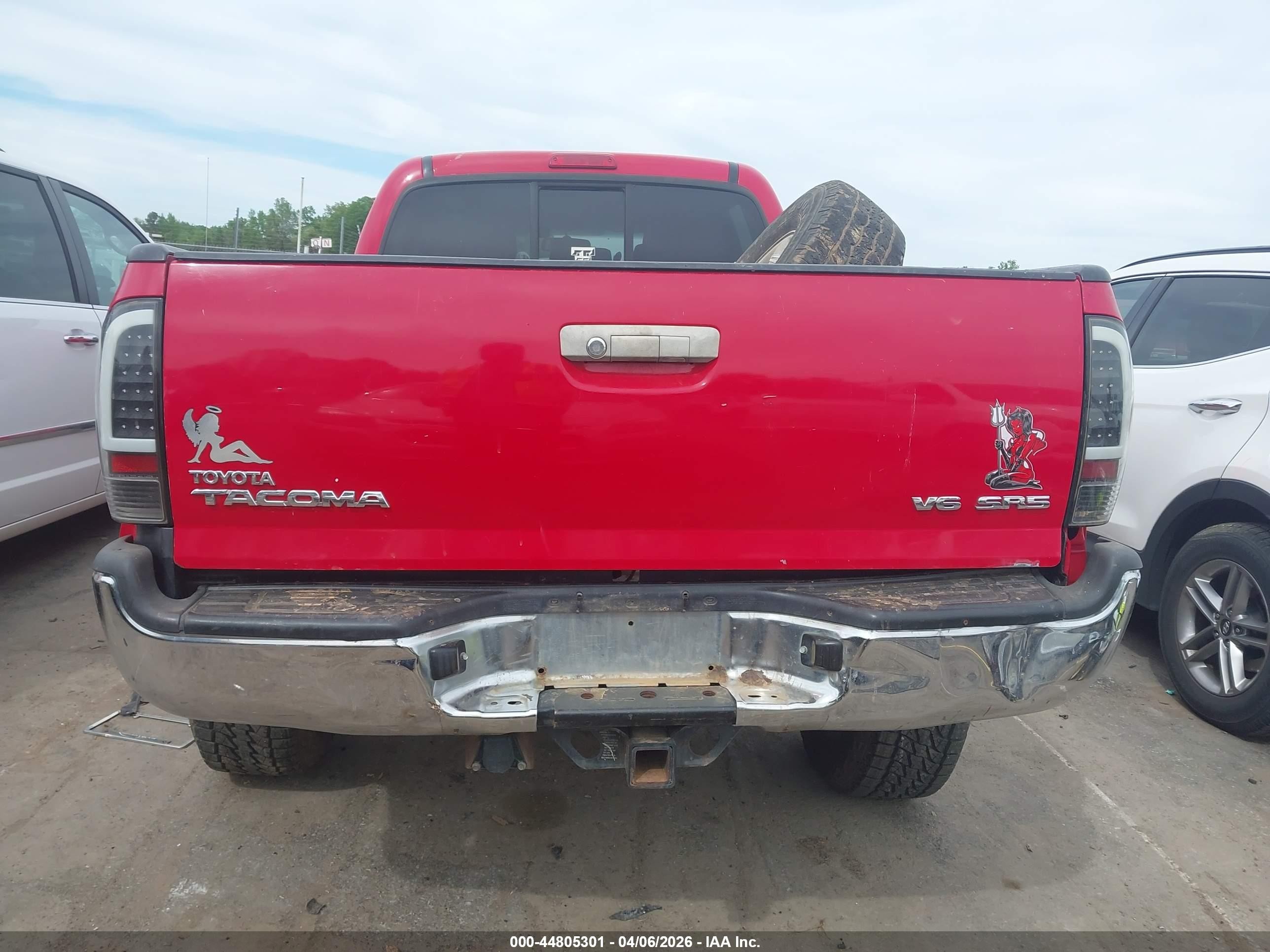2007 Toyota Tacoma Base V6 Red vin: 3TMMU52N97M003742