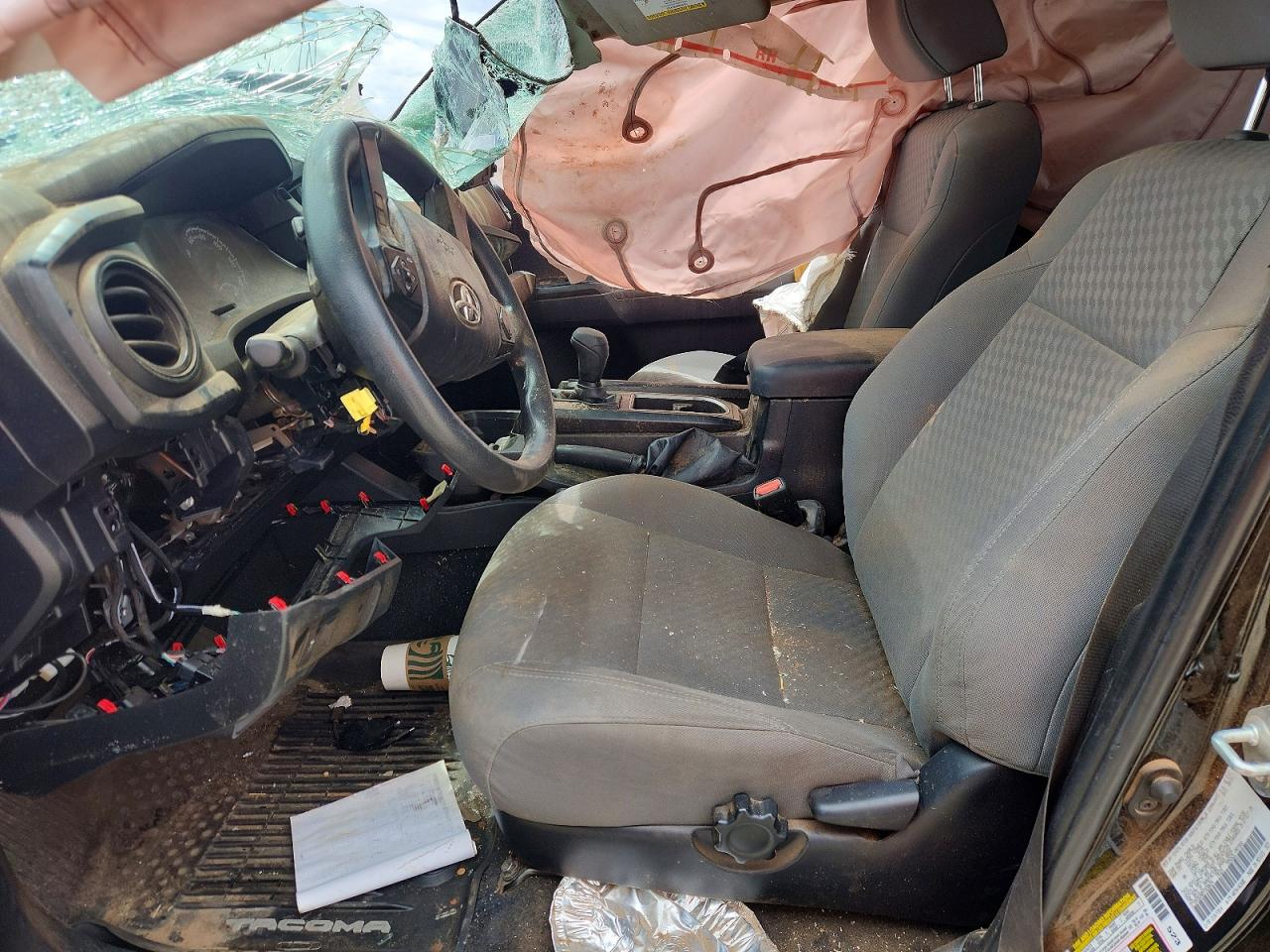 2021 Toyota Tacoma Sr Черный vin: 3TYAX5GN0MT030654