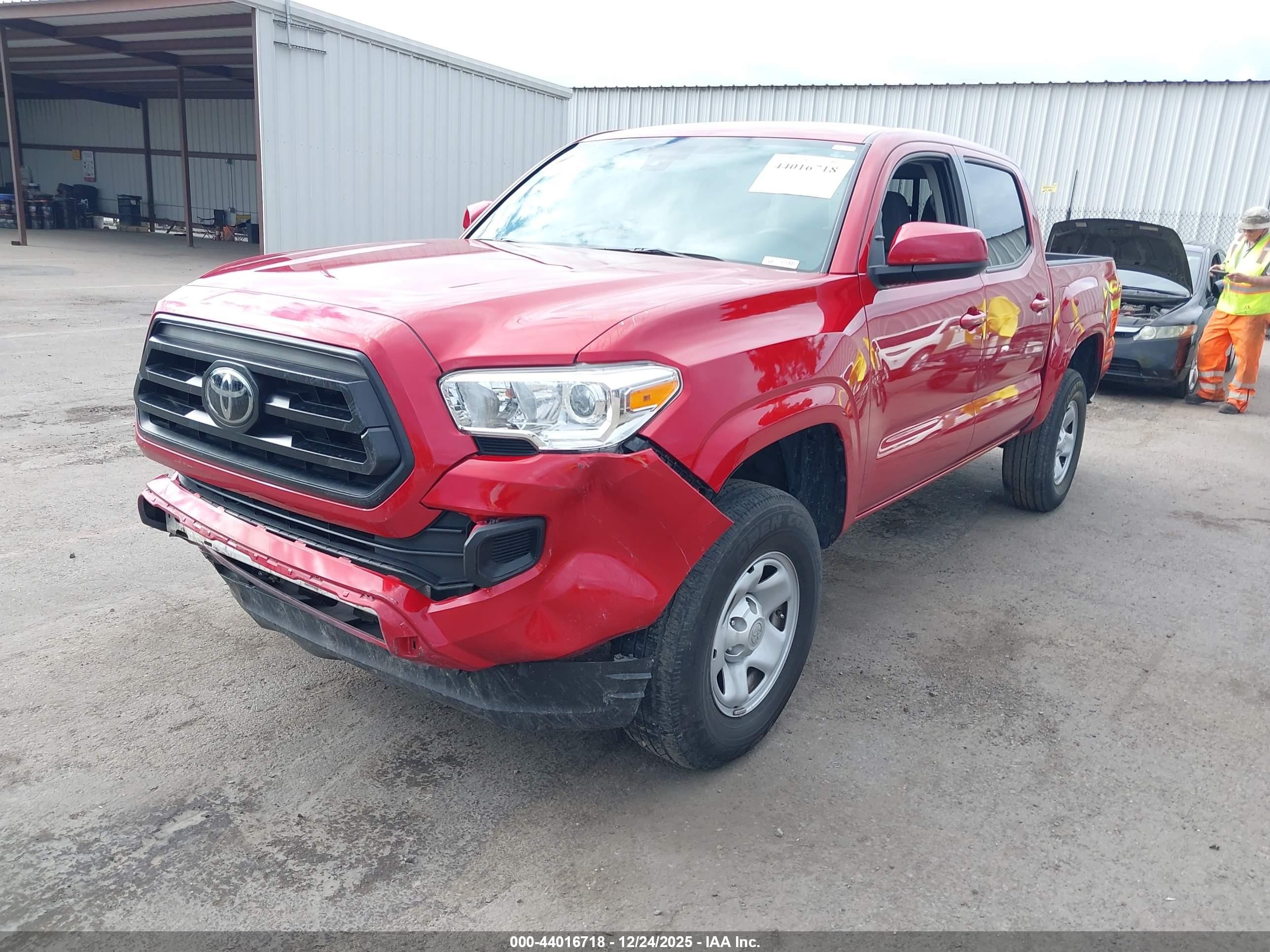 2021 Toyota Tacoma Sr Red vin: 3TYAX5GN1MT016424