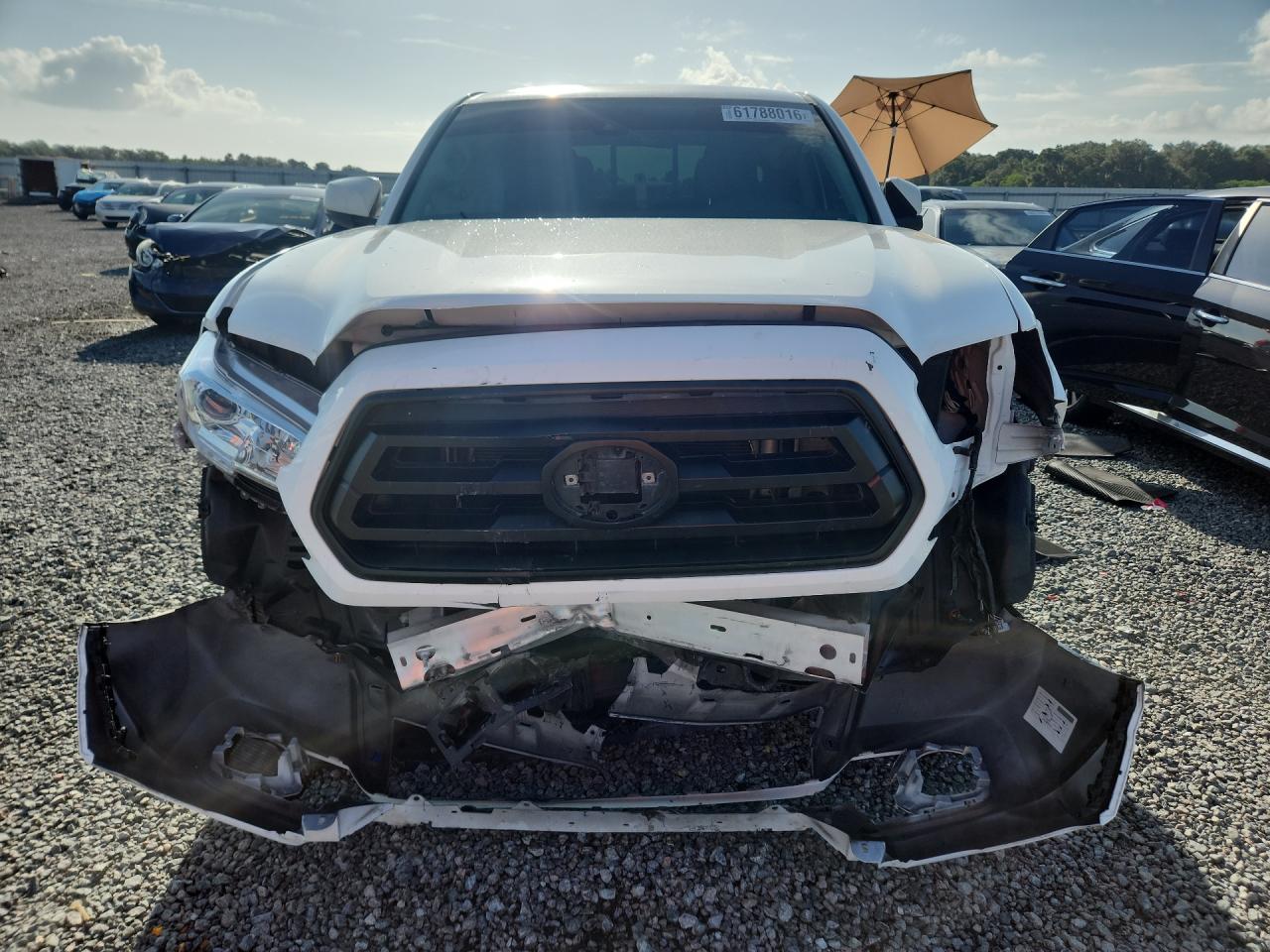 2022 Toyota Tacoma Sr White vin: 3TYAX5GN1NT067052