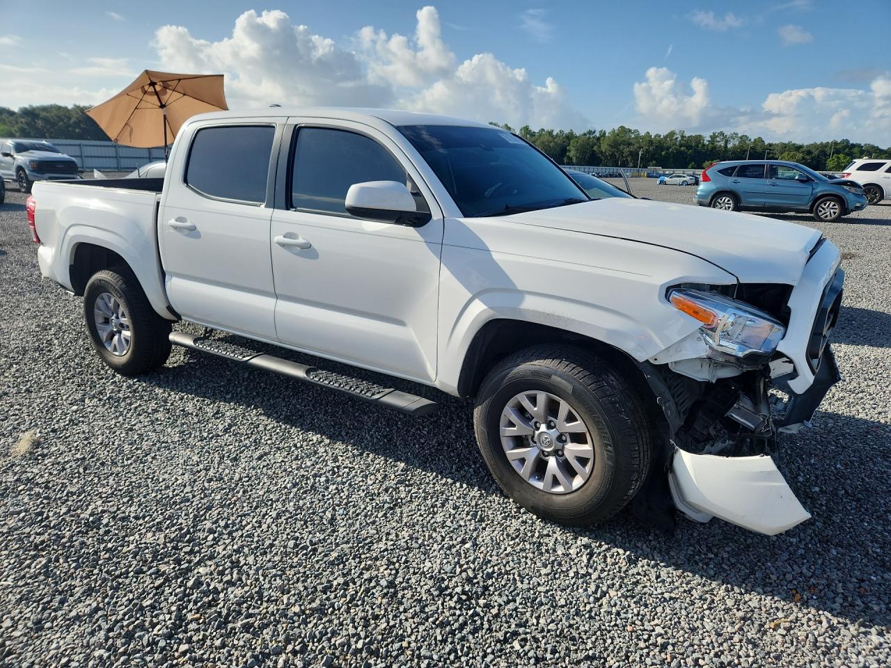 2022 Toyota Tacoma Sr White vin: 3TYAX5GN1NT067052