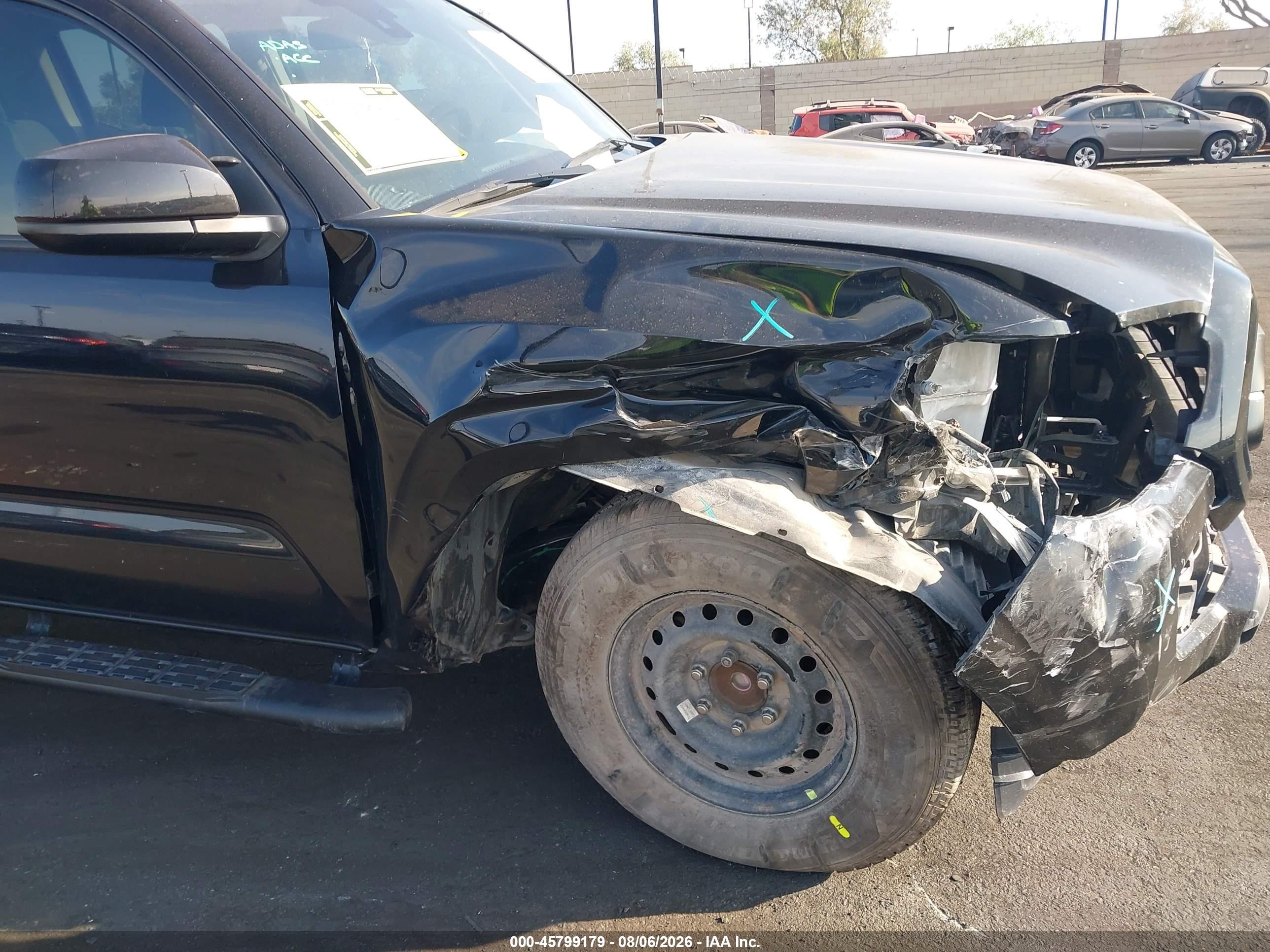 2021 Toyota Tacoma Sr Черный vin: 3TYAX5GN6MT013745