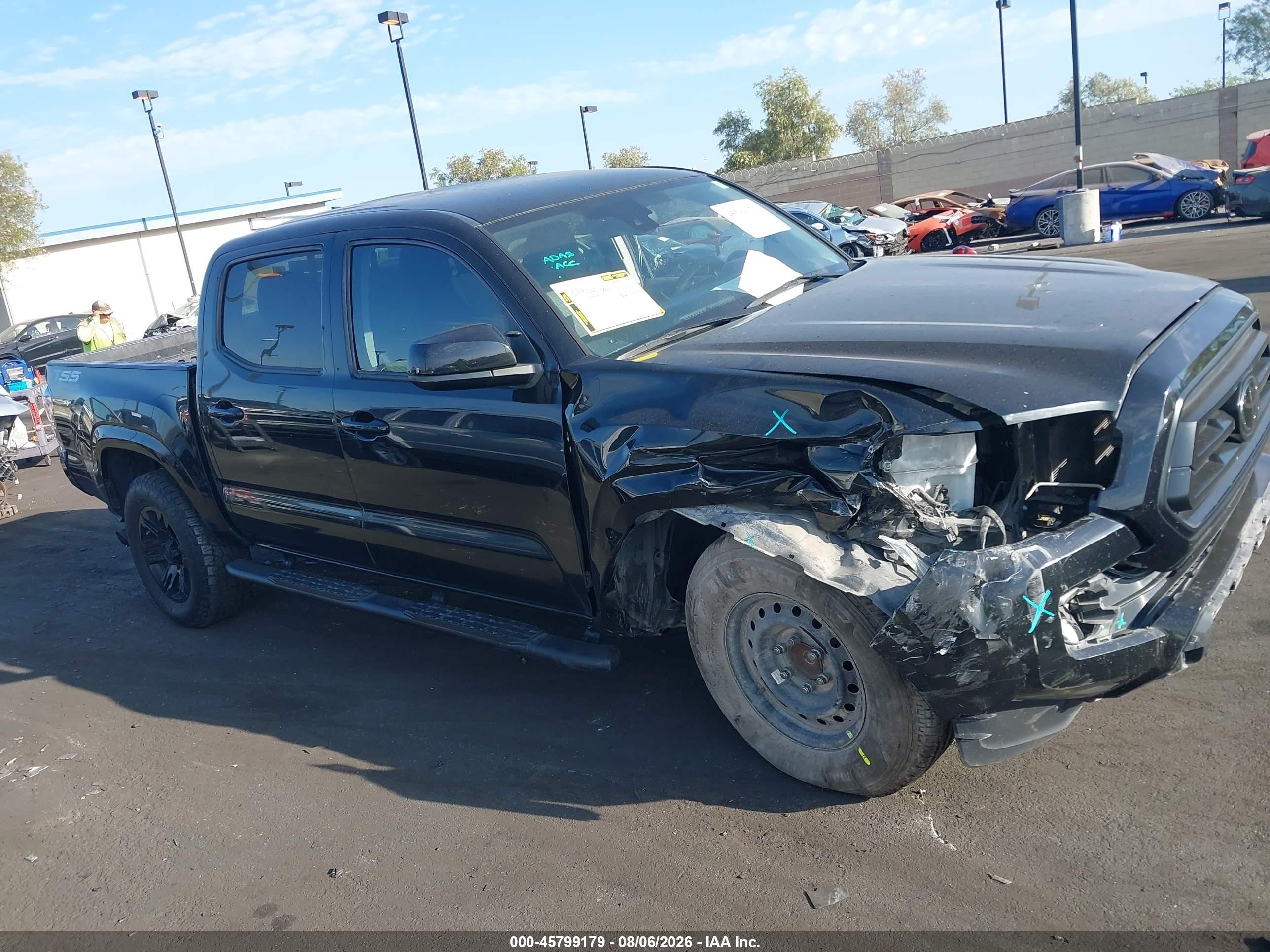 2021 Toyota Tacoma Sr Черный vin: 3TYAX5GN6MT013745