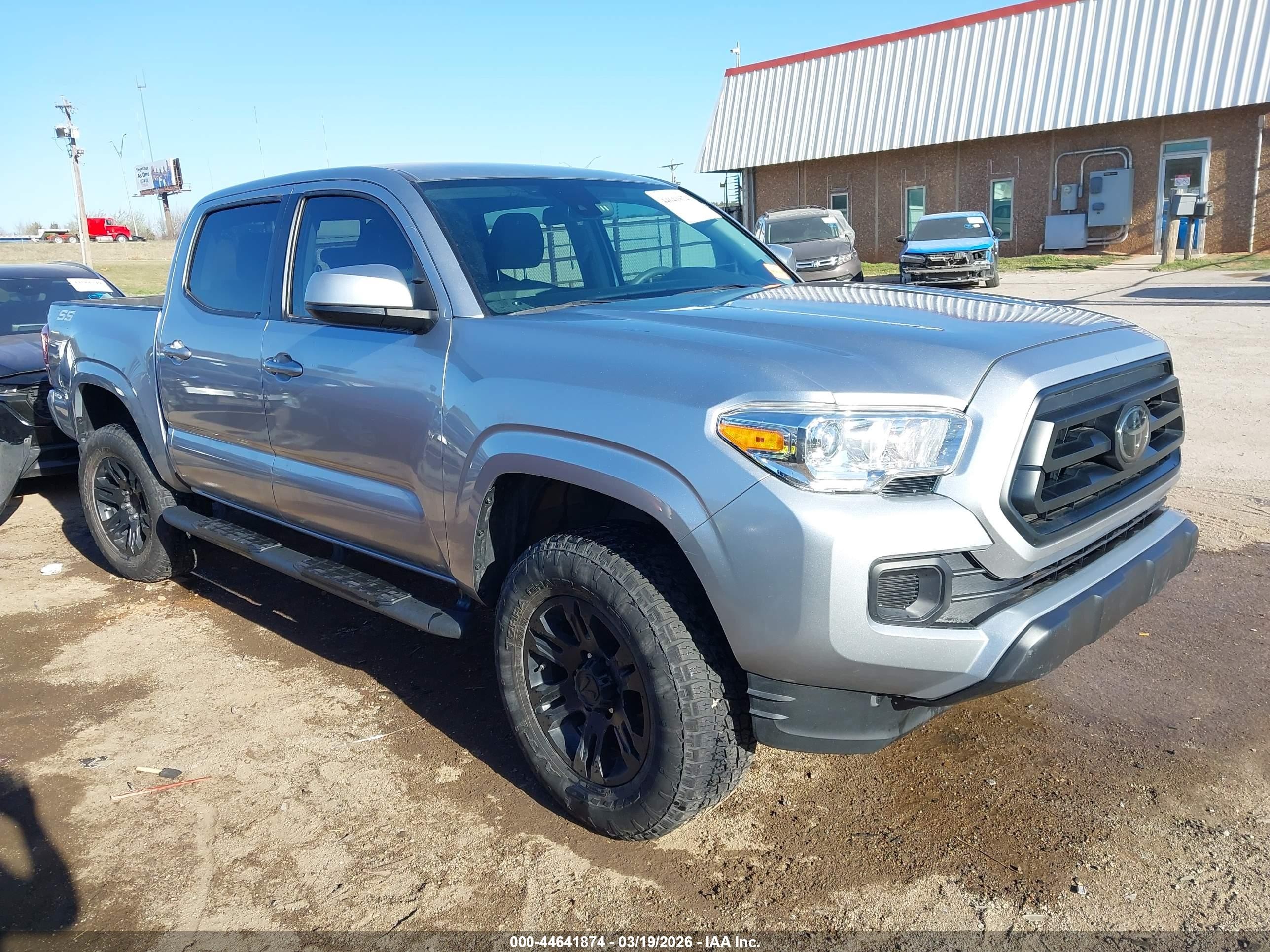 2022 Toyota Tacoma Sr Серый vin: 3TYAX5GN6NT035536