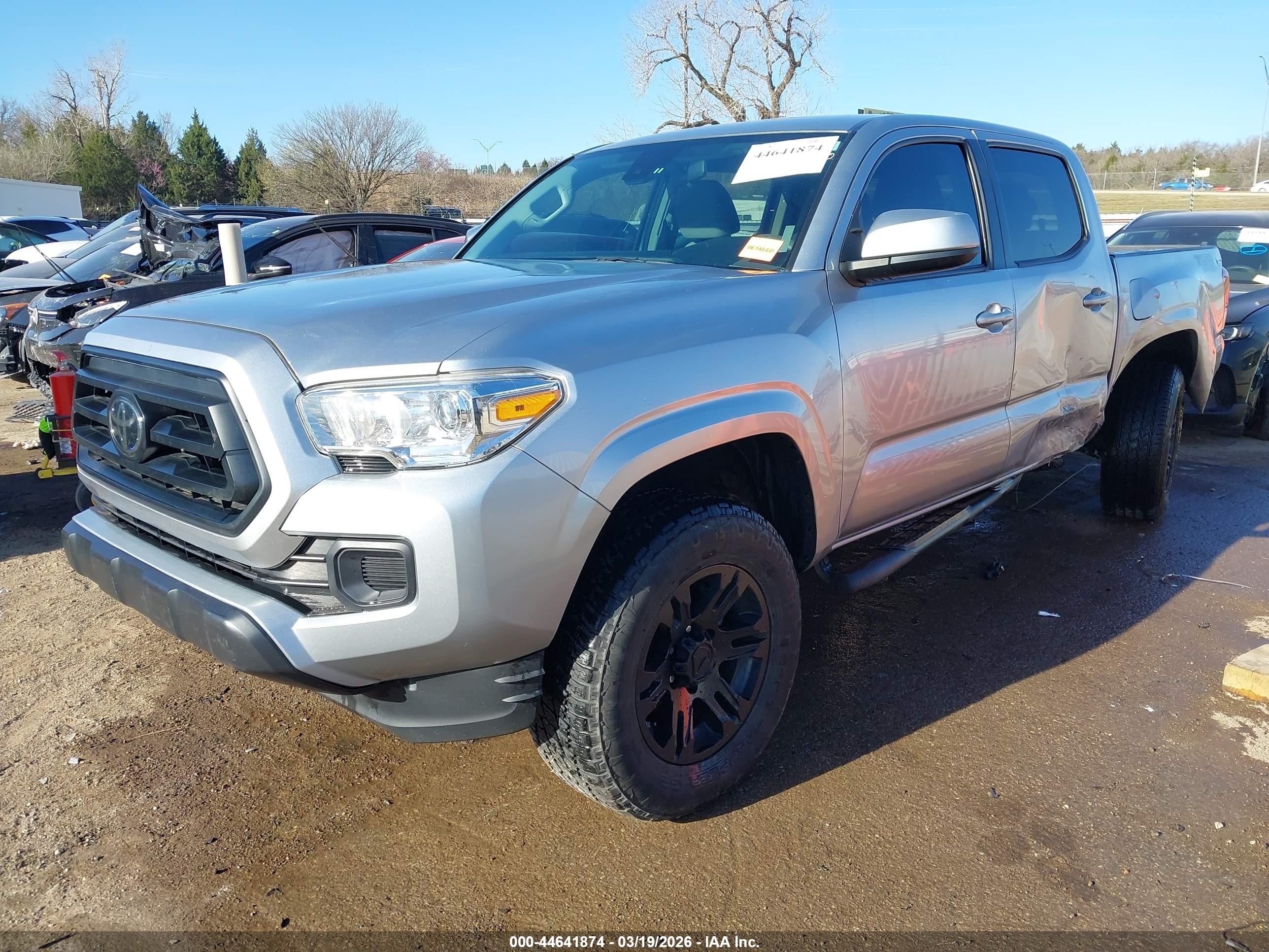 2022 Toyota Tacoma Sr Серый vin: 3TYAX5GN6NT035536