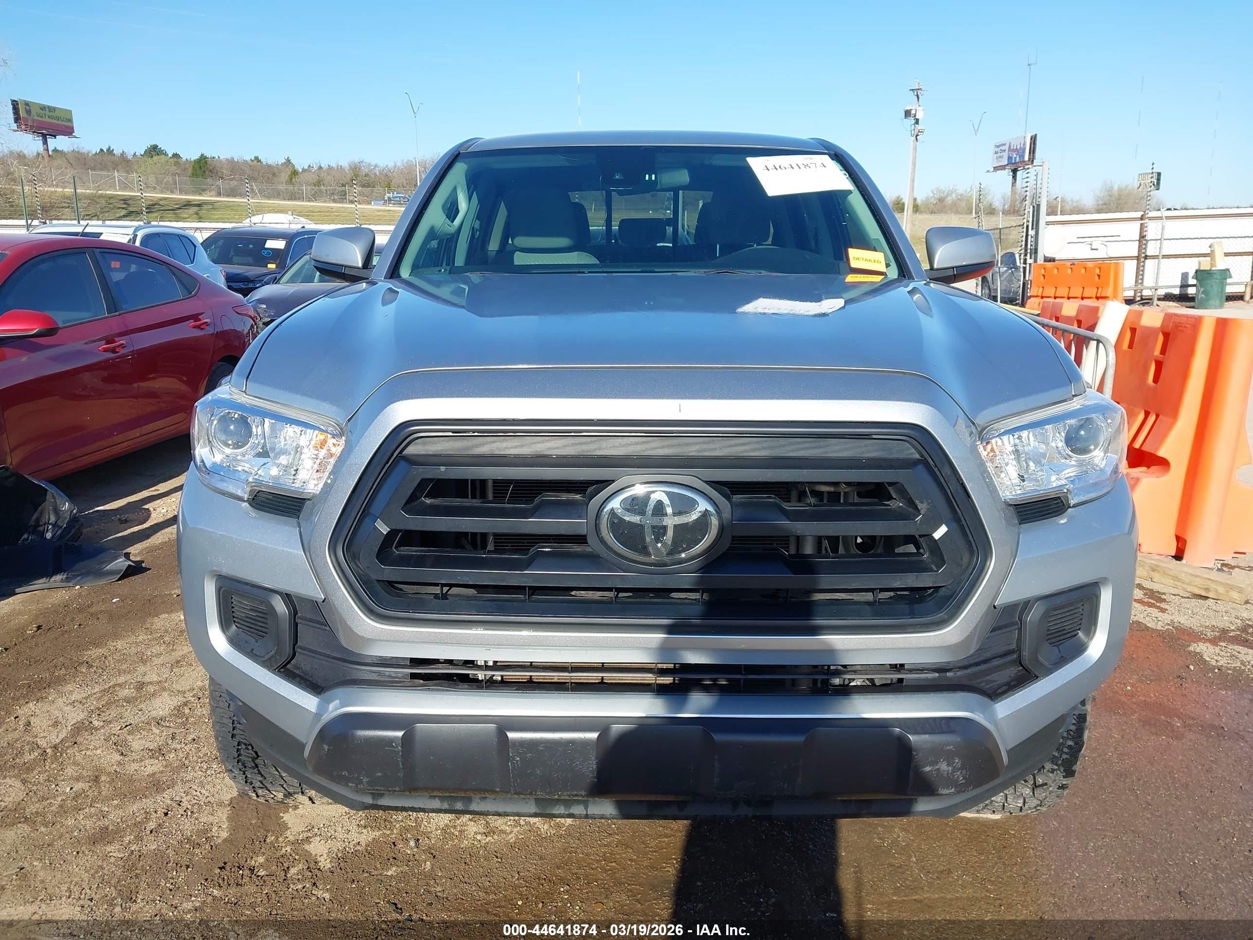 2022 Toyota Tacoma Sr Серый vin: 3TYAX5GN6NT035536
