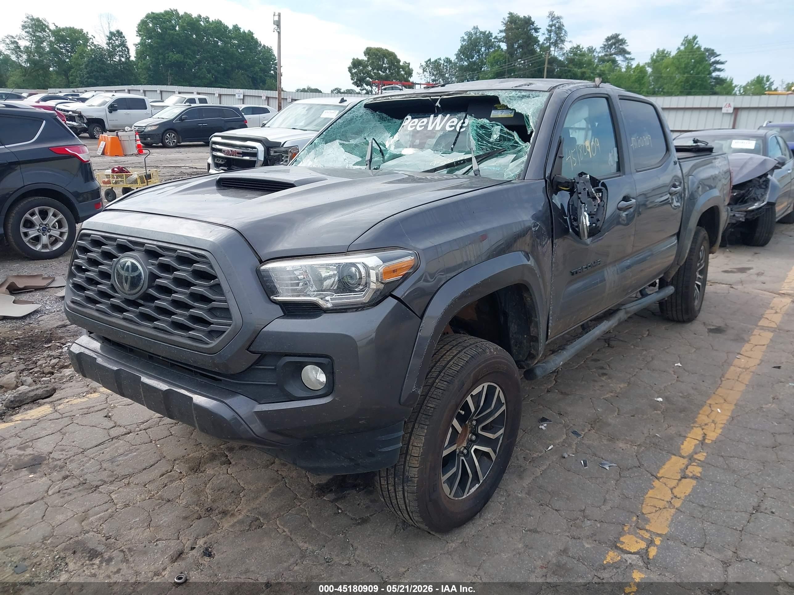 2022 Toyota Tacoma Trd Sport Gray vin: 3TYAZ5CN3NT016720