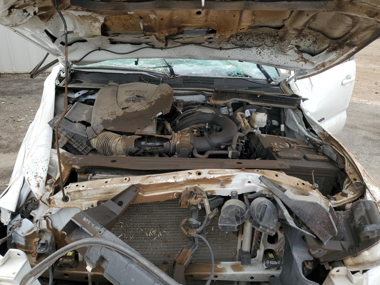 2023 Toyota Tacoma Sr5 V6 Белый vin: 3TYAZ5CN4PT039863 Damage: Front Bumper Reinforcement, Broken, Replacement Required