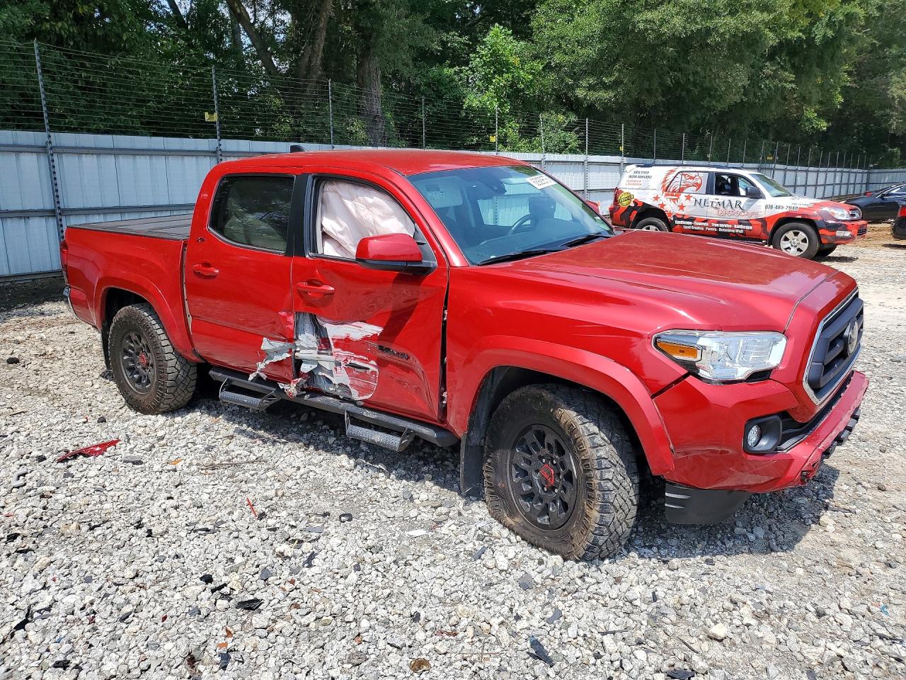 2021 Toyota Tacoma Sr5 V6 Red vin: 3TYAZ5CN7MT012295