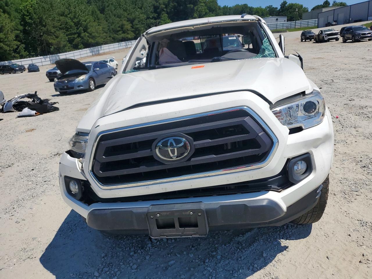 2021 Toyota Tacoma Sr5 V6 White vin: 3TYCZ5AN1MT026060