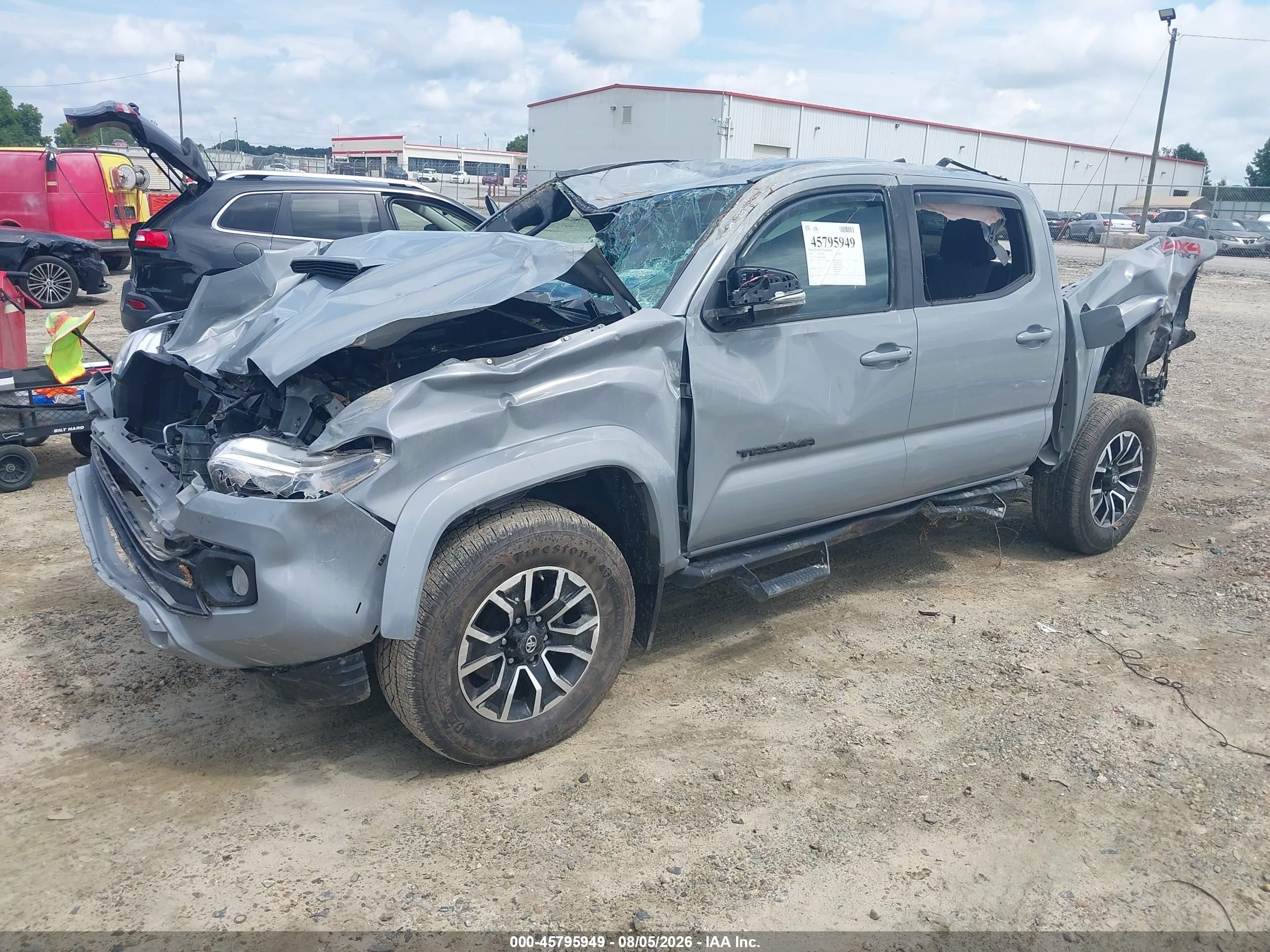 2021 Toyota Tacoma Trd Sport Gray vin: 3TYCZ5AN7MT020876