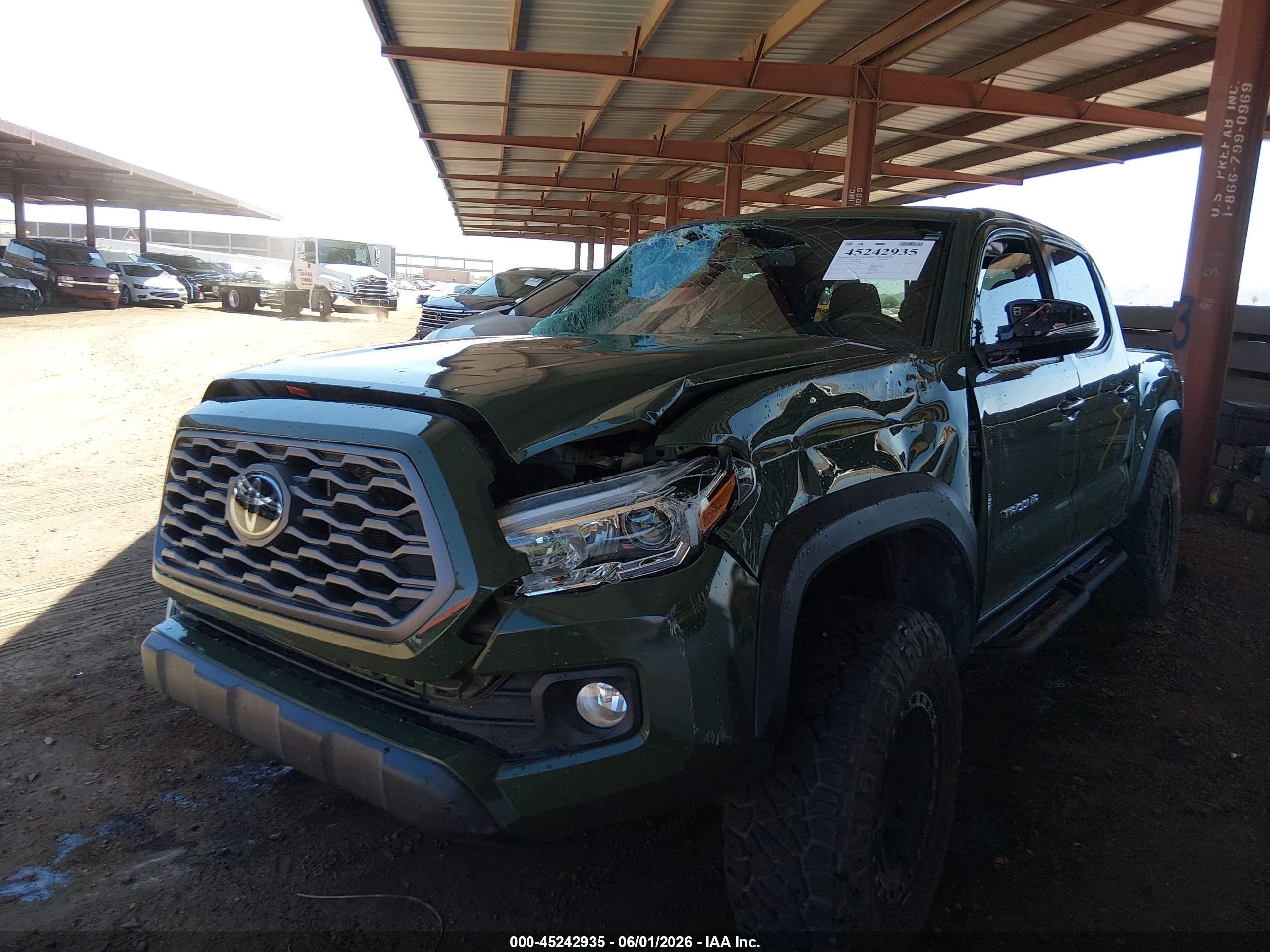 2021 Toyota Tacoma Trd Off-road Зеленый vin: 3TYCZ5ANXMT030852